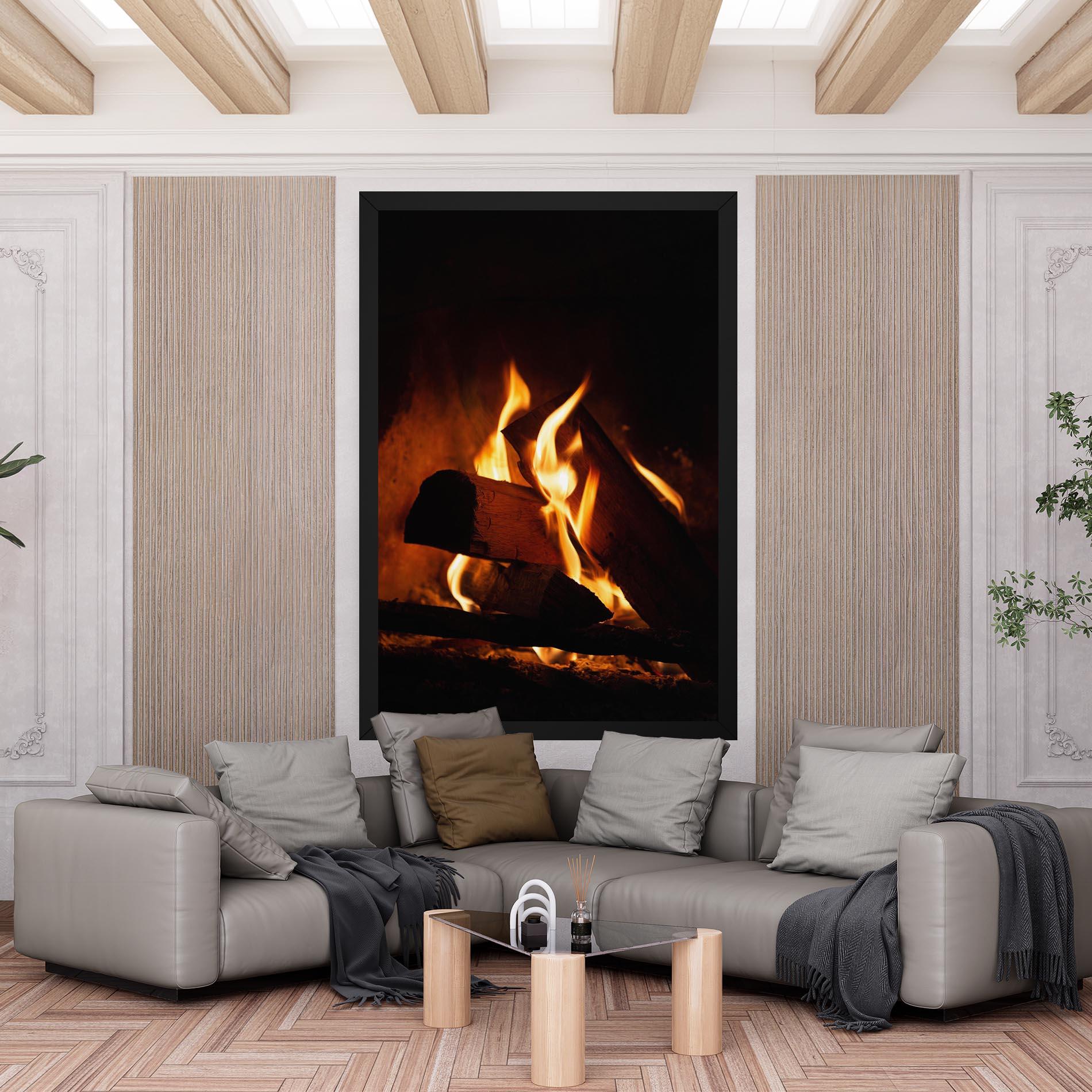 Картина на платно Fire Wood View mockup 6