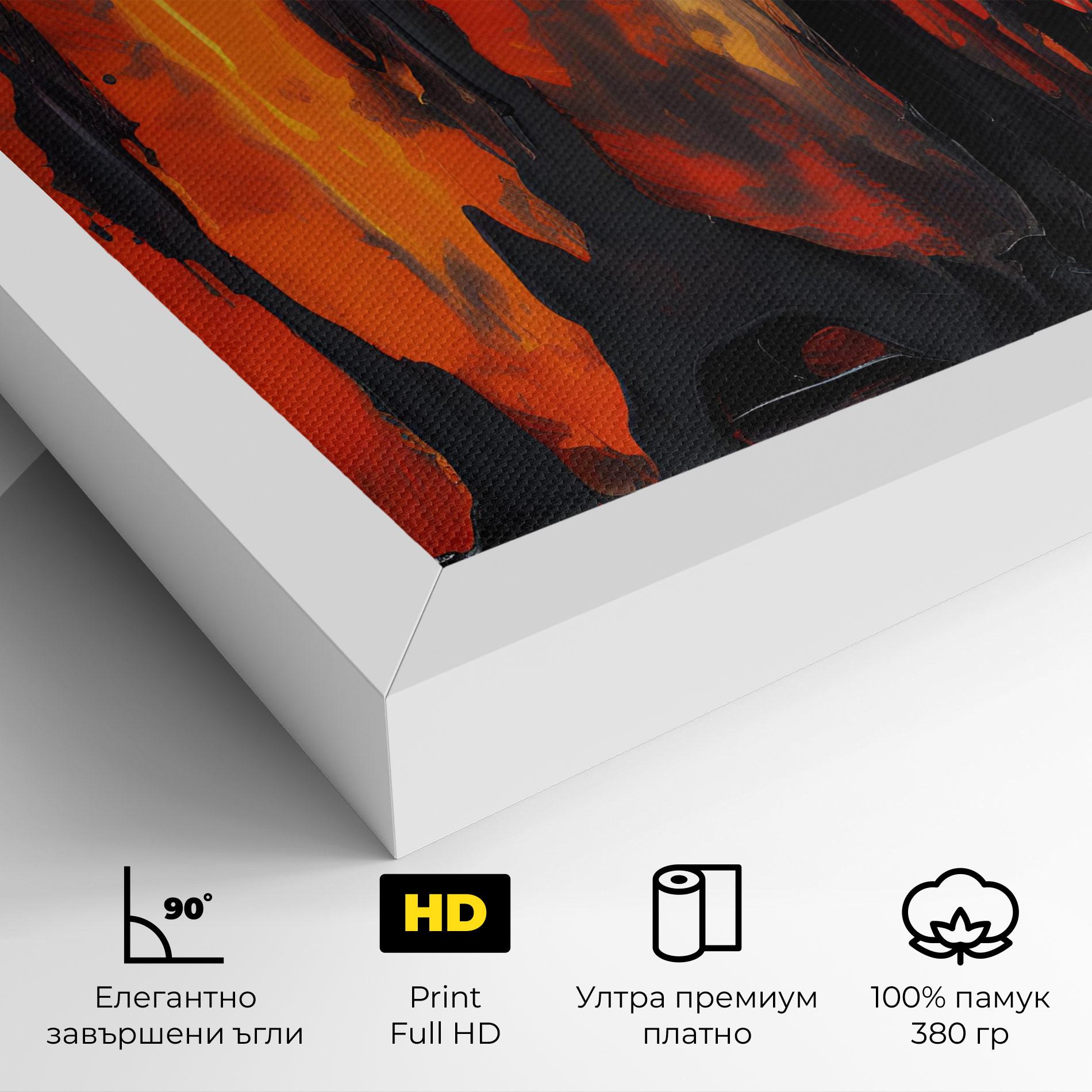 Картина на платно Abstract Fire Art mockup 4