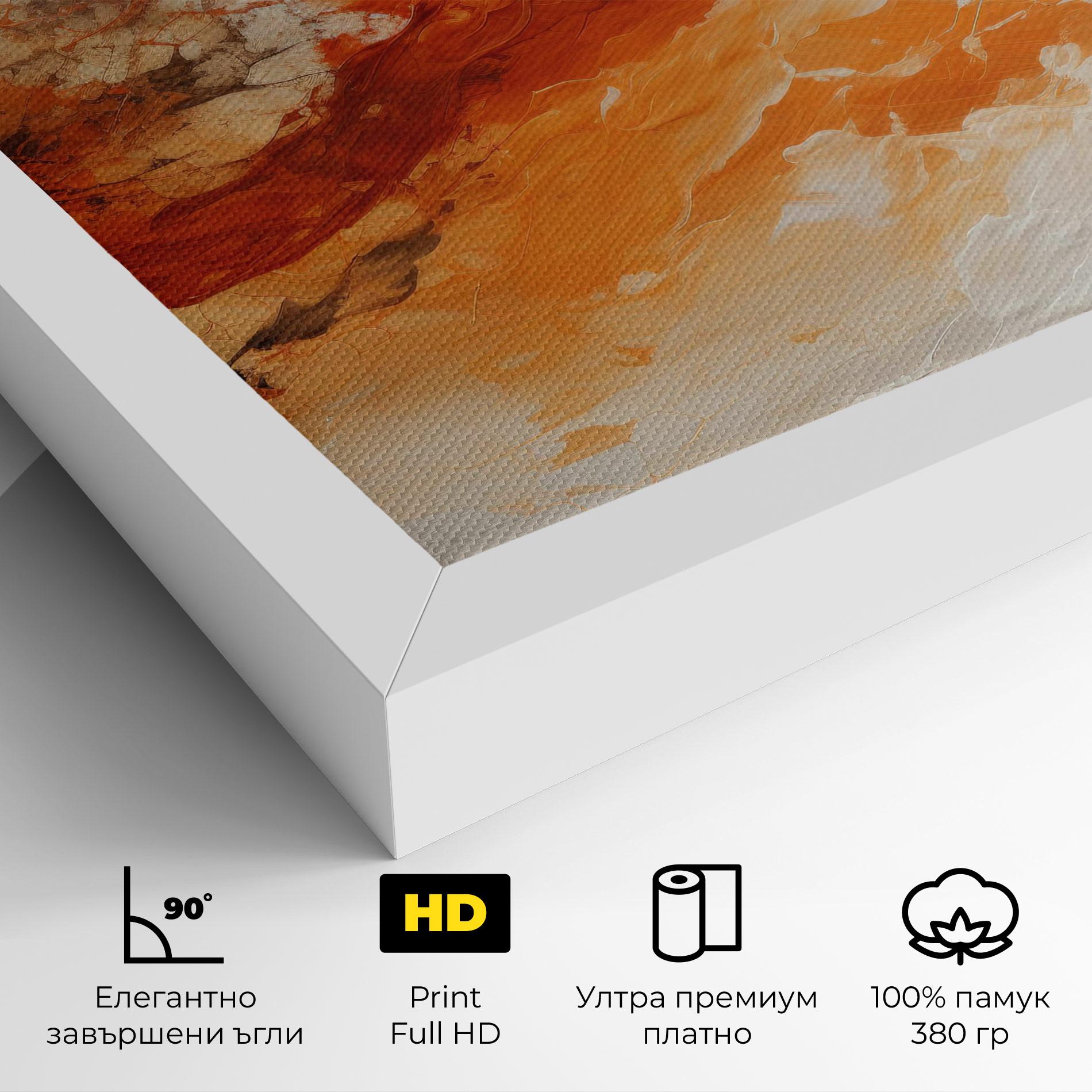 Картина на платно Abstract Fire Painting mockup 4