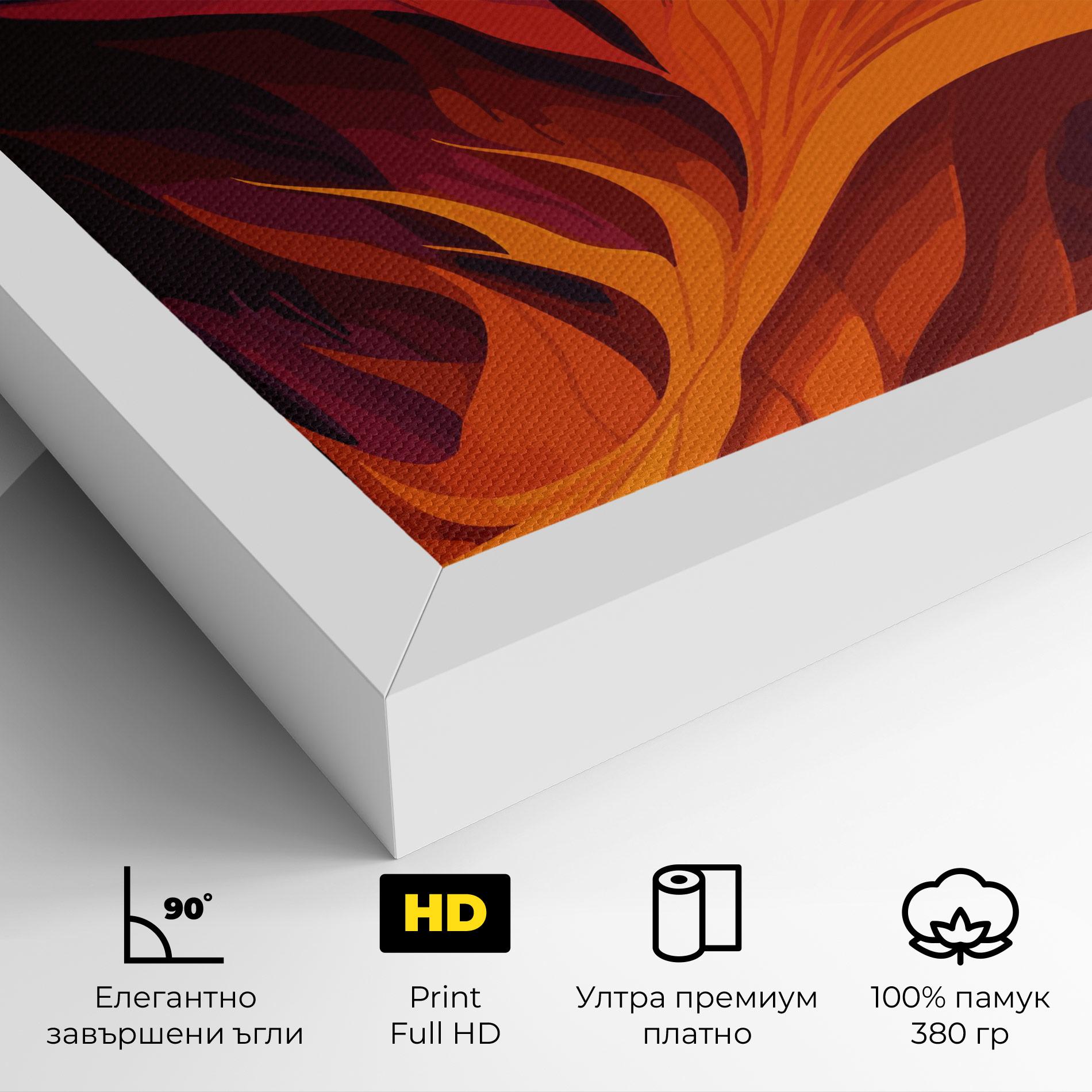 Картина на платно Artistic Fire mockup 4