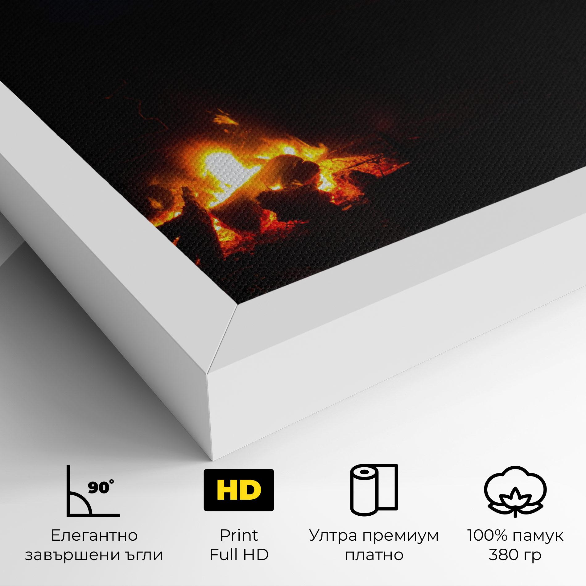 Картина на платно Beautiful Fire View mockup 4