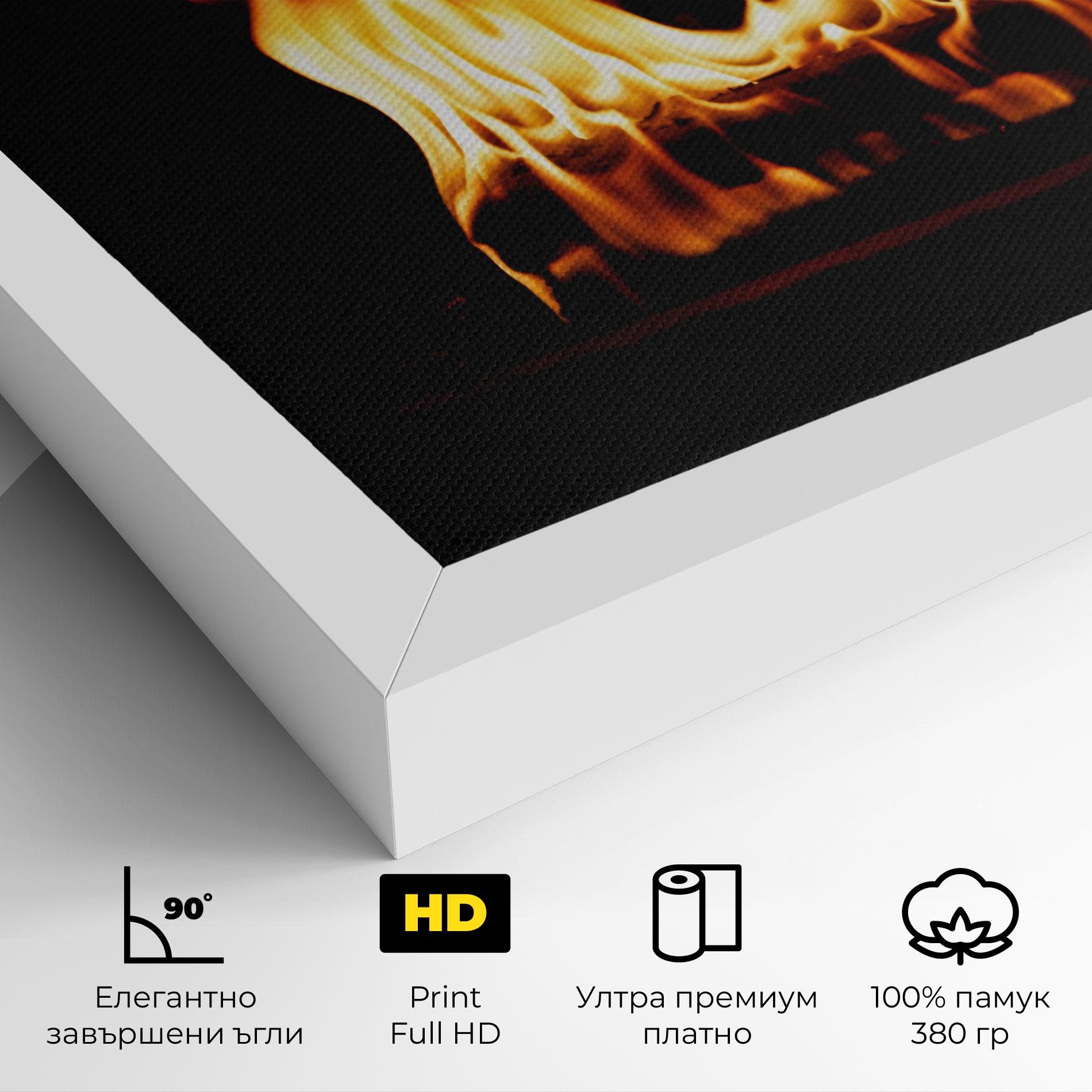 Картина на платно Calm Fire mockup 4