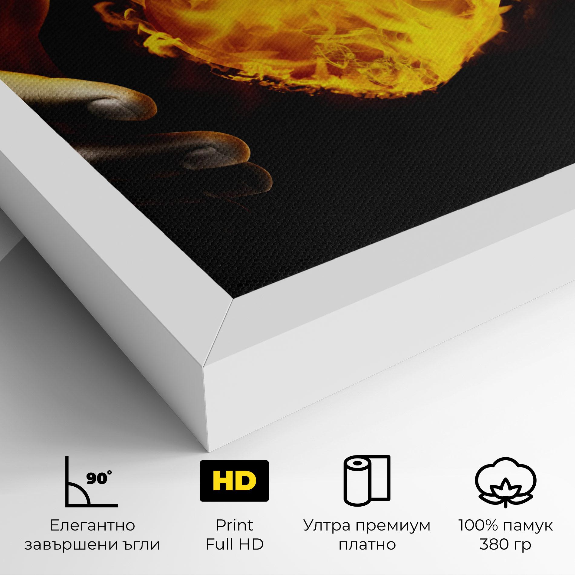 Картина на платно Fire Heart mockup 4