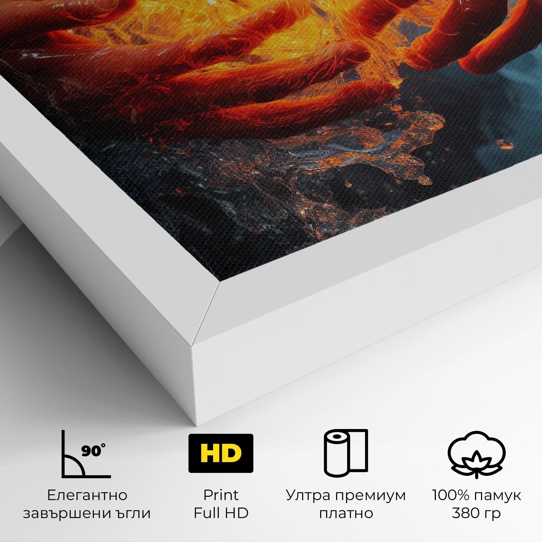 Картина на платно Fire Water mockup 4