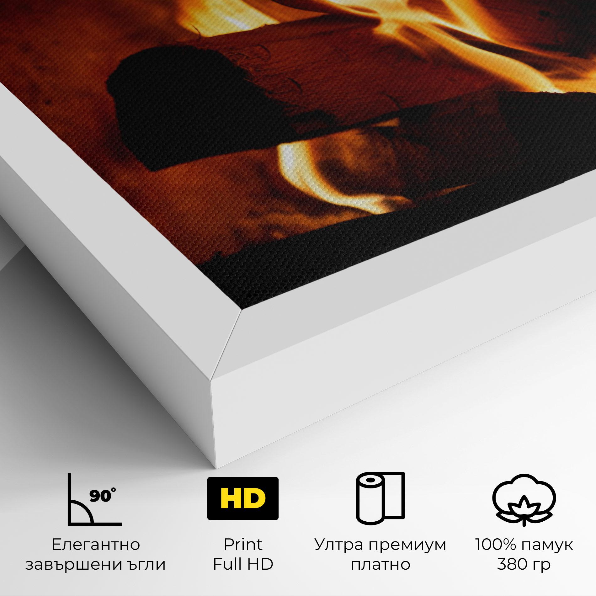 Картина на платно Fire Wood View mockup 4