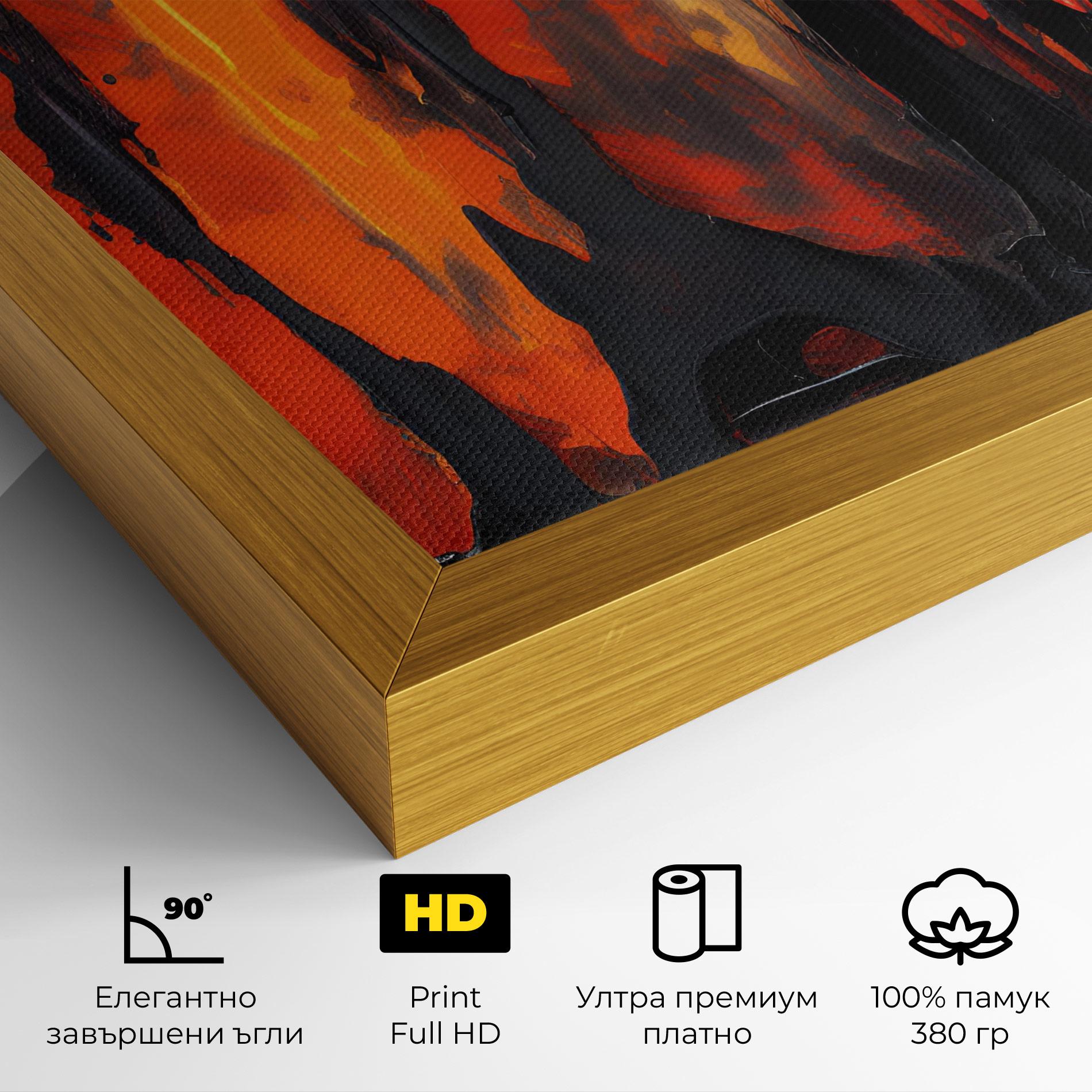 Картина на платно Abstract Fire Art mockup 4