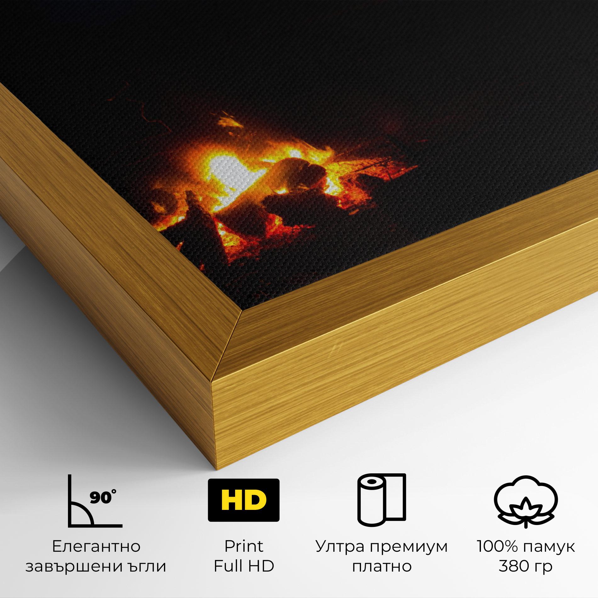 Картина на платно Beautiful Fire View mockup 4