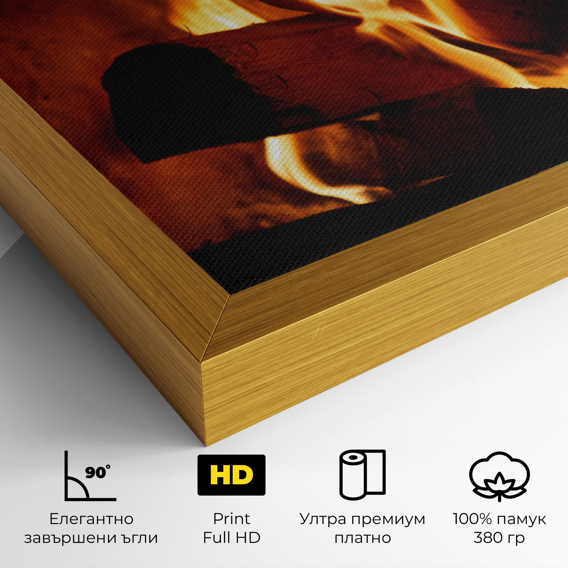 Картина на платно Fire Wood View mockup 4