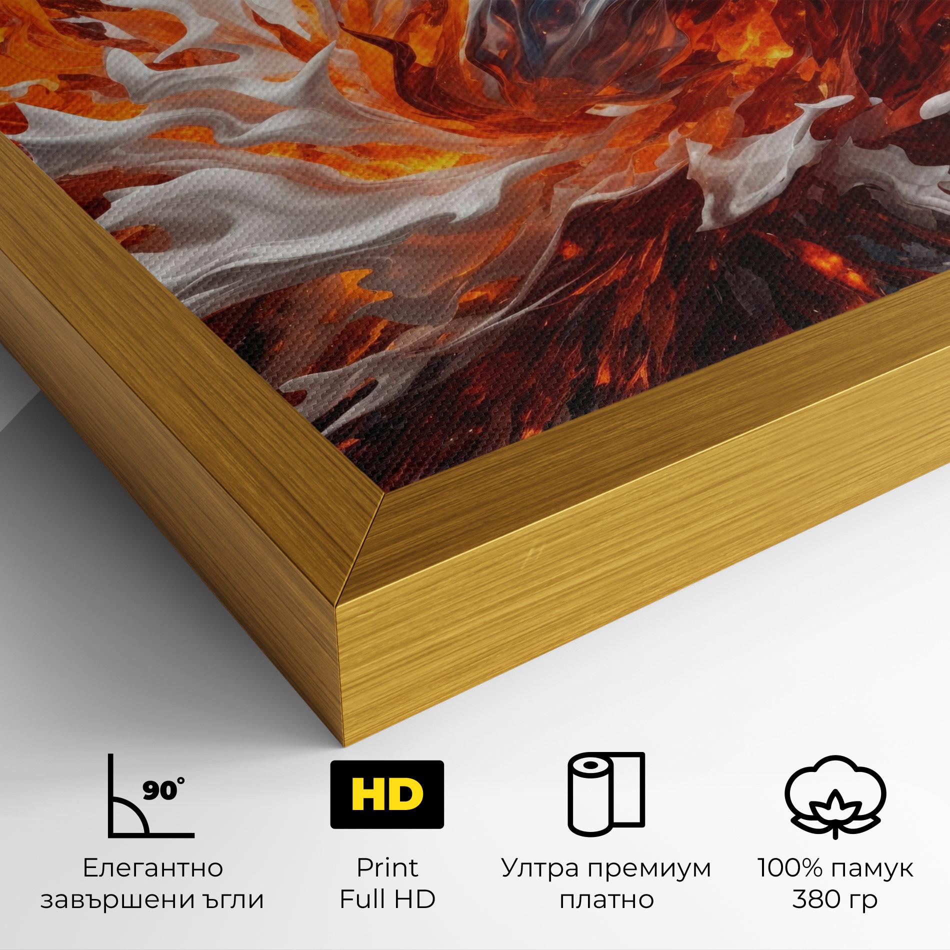 Картина на платно Flame Rase mockup 4