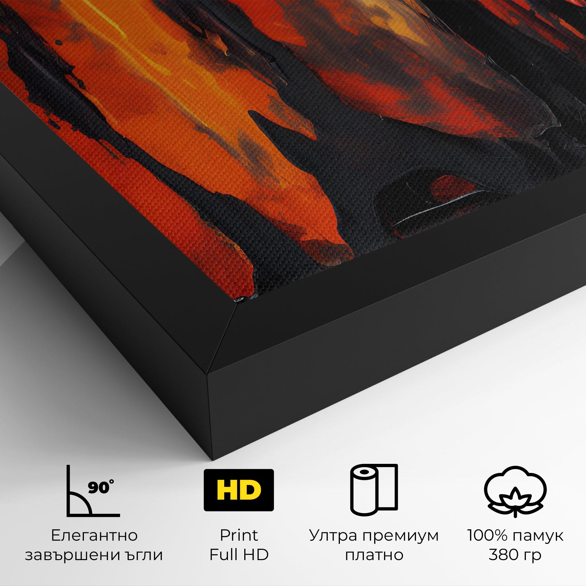 Картина на платно Abstract Fire Art mockup 4