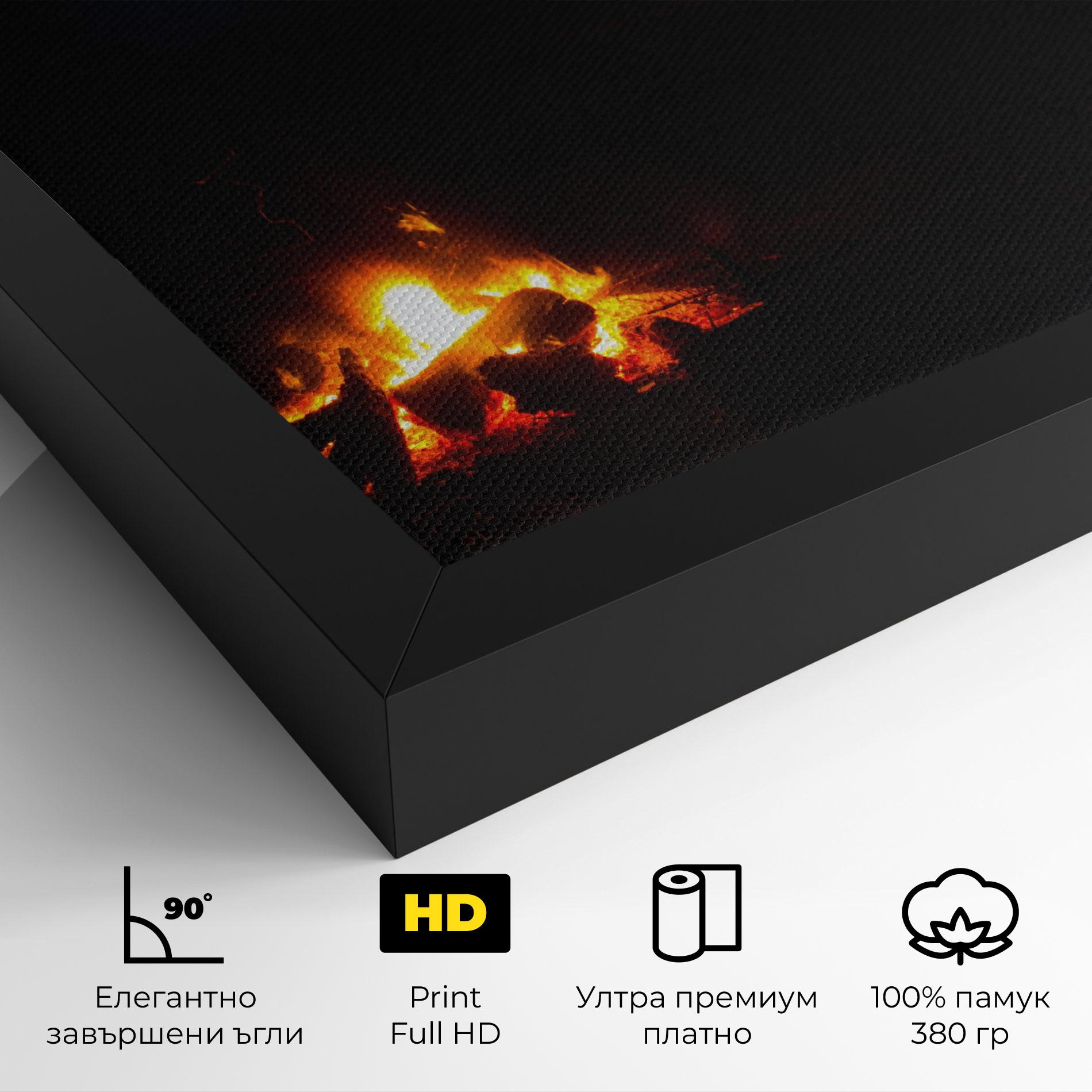 Картина на платно Beautiful Fire View mockup 4