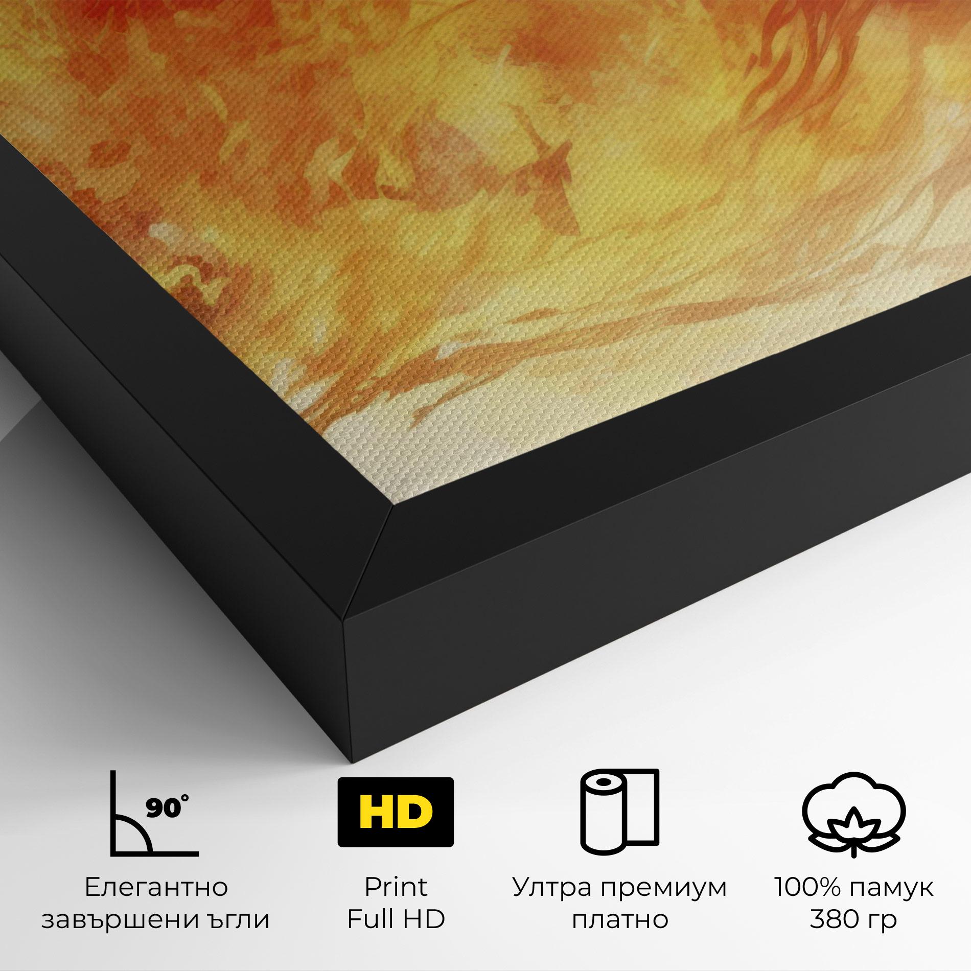 Картина на платно Burning Sparkle mockup 4