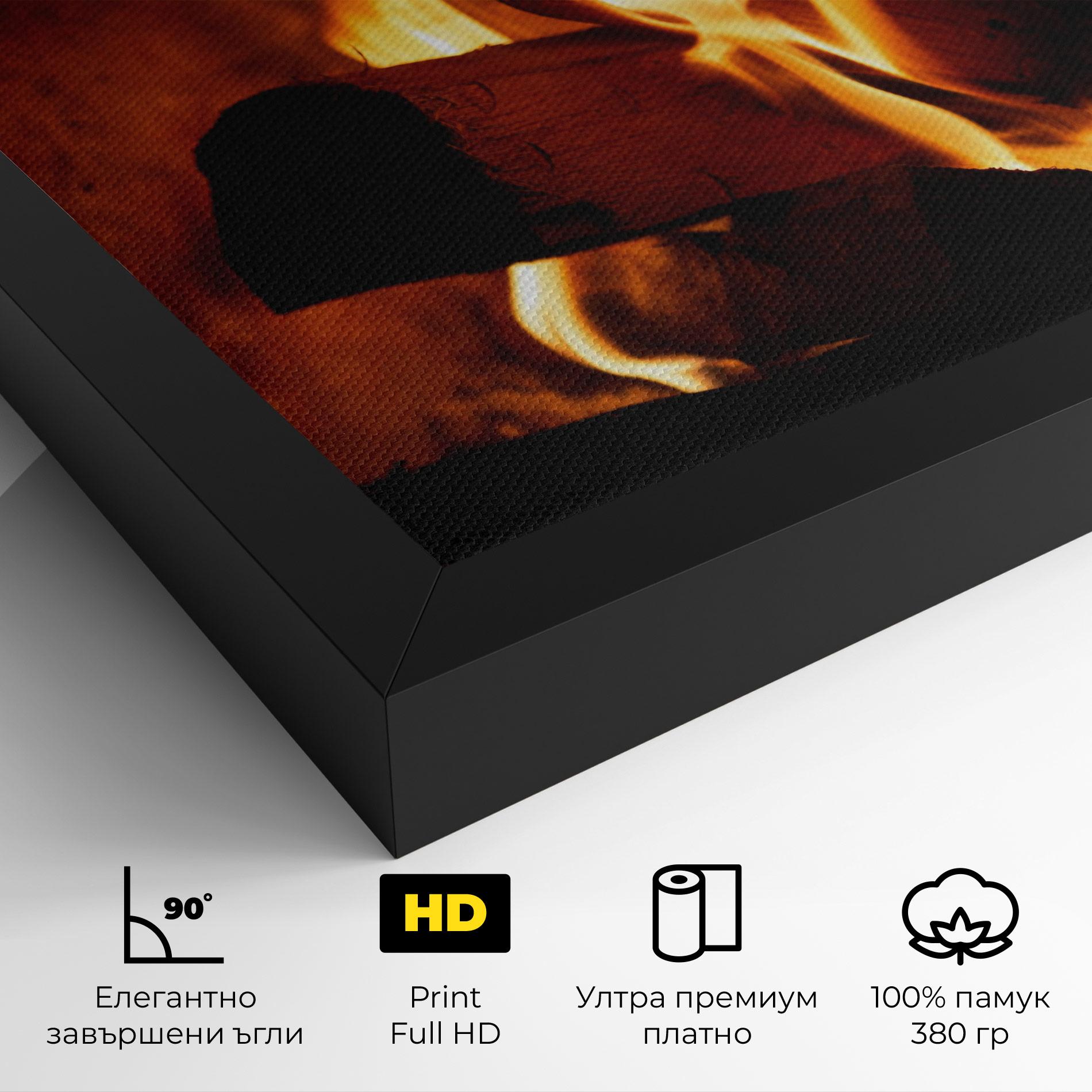 Картина на платно Fire Wood View mockup 4
