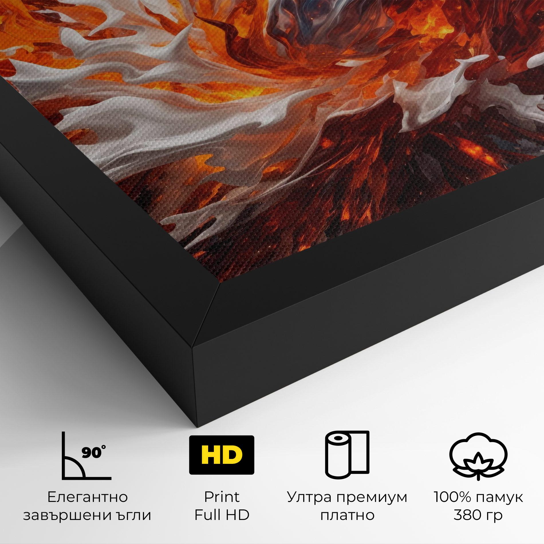 Картина на платно Flame Rase mockup 4