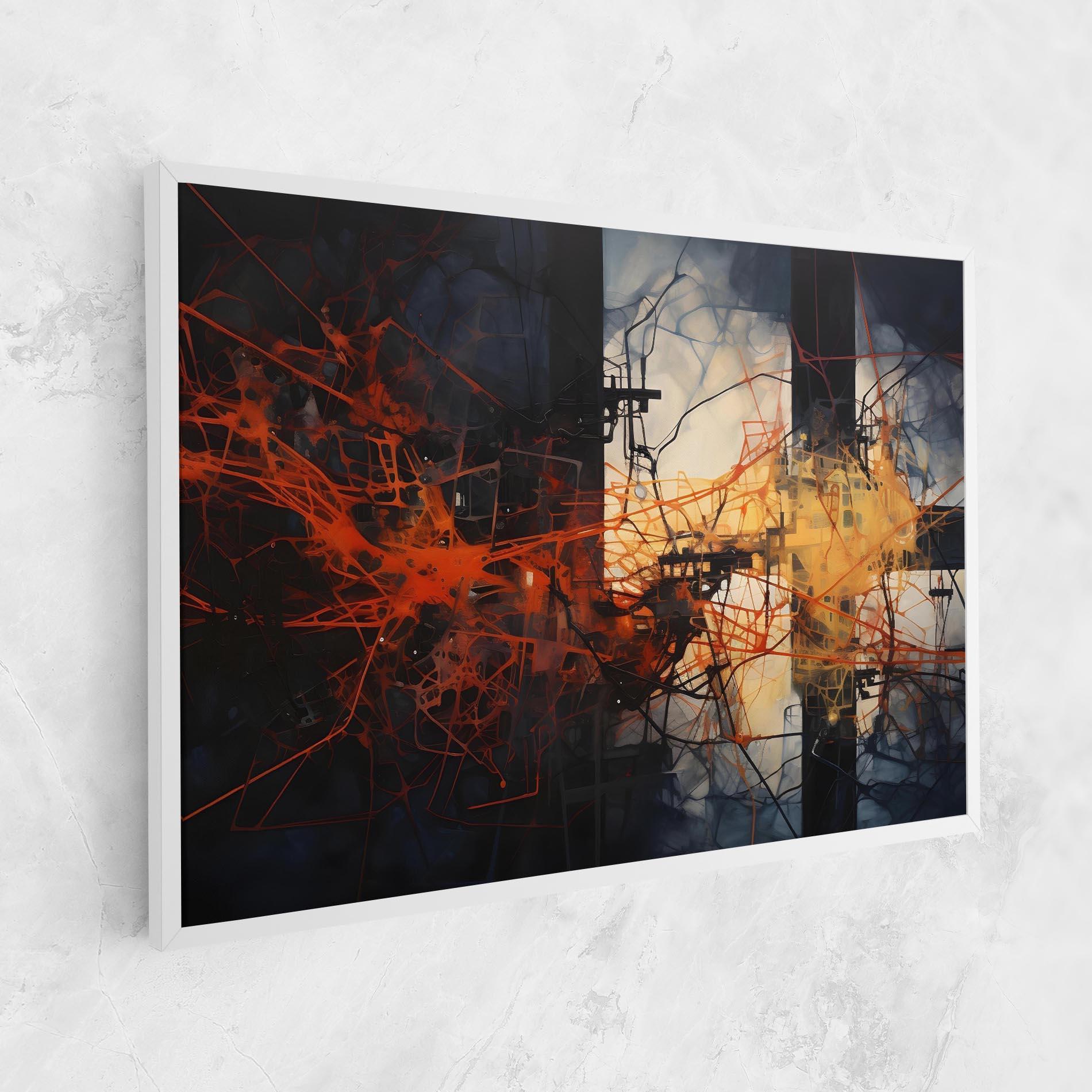 Картина на платно Abstract Fire Style mockup 1