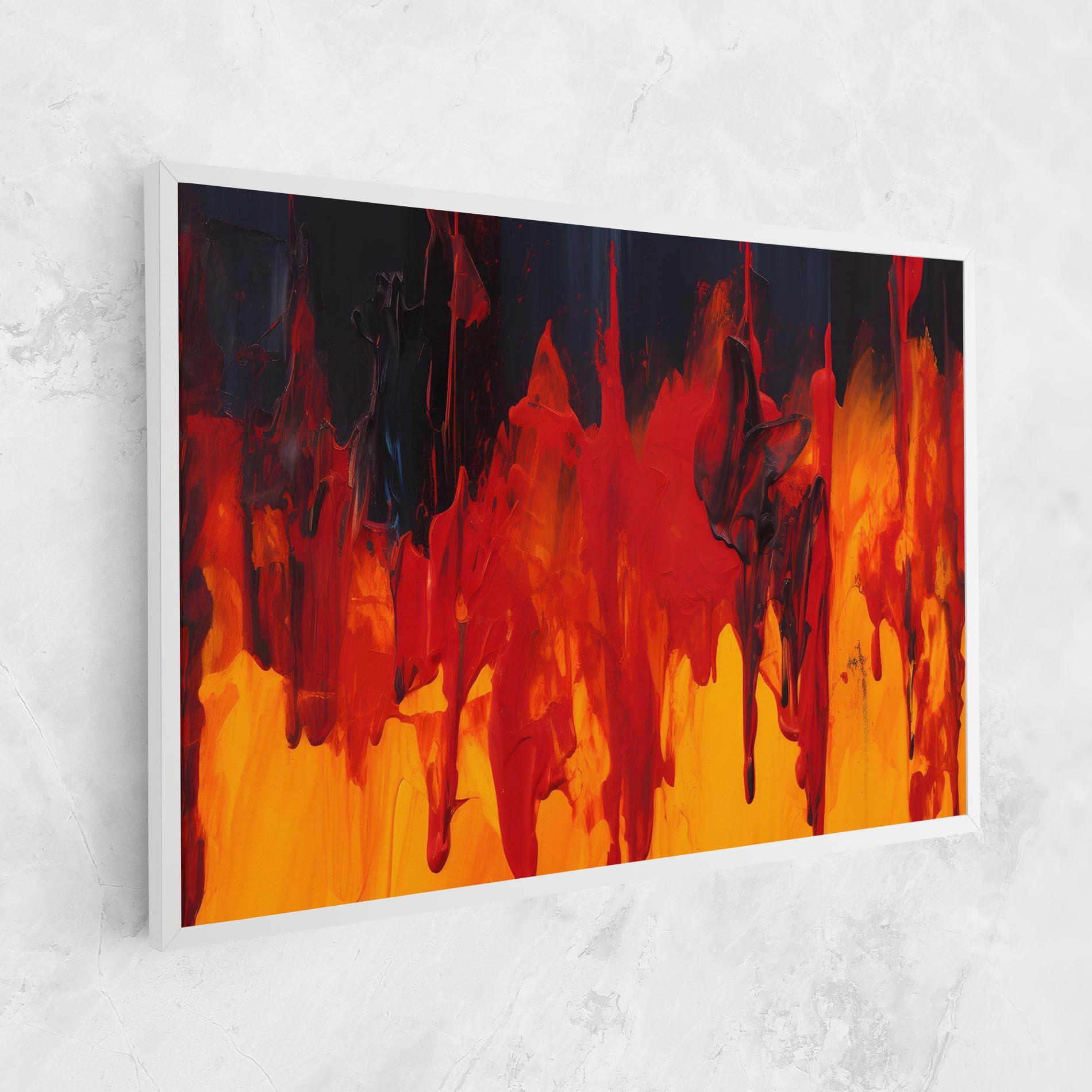 Картина на платно Colorful Fire Art mockup 1