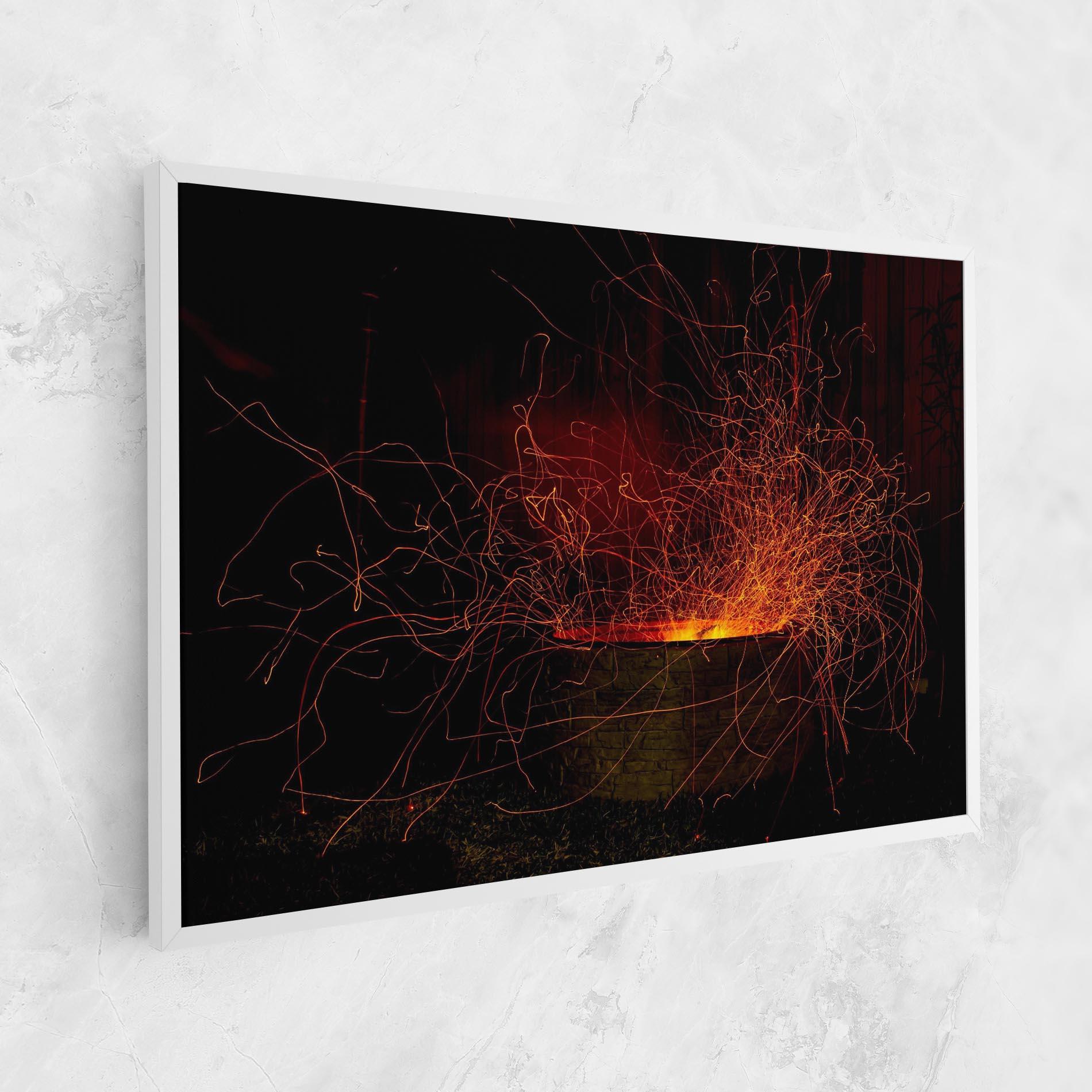 Картина на платно Fire Drawing Effect mockup 1