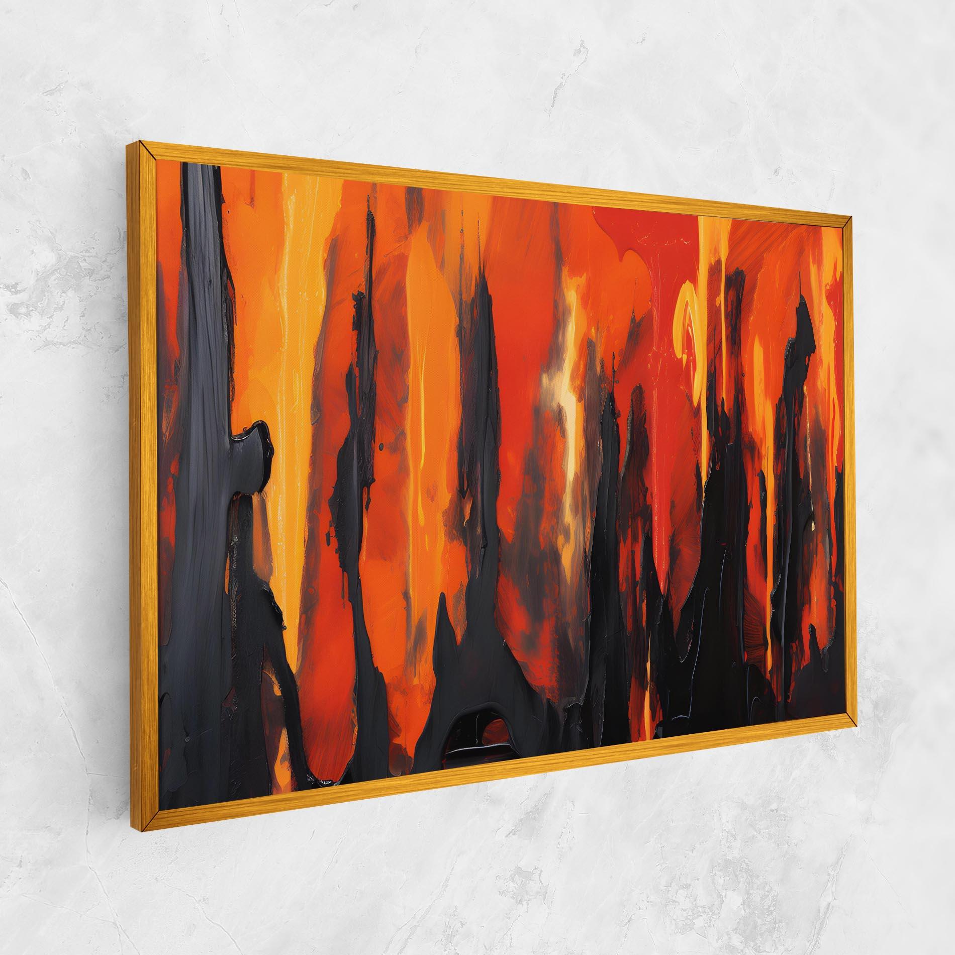 Картина на платно Abstract Fire Art mockup 1