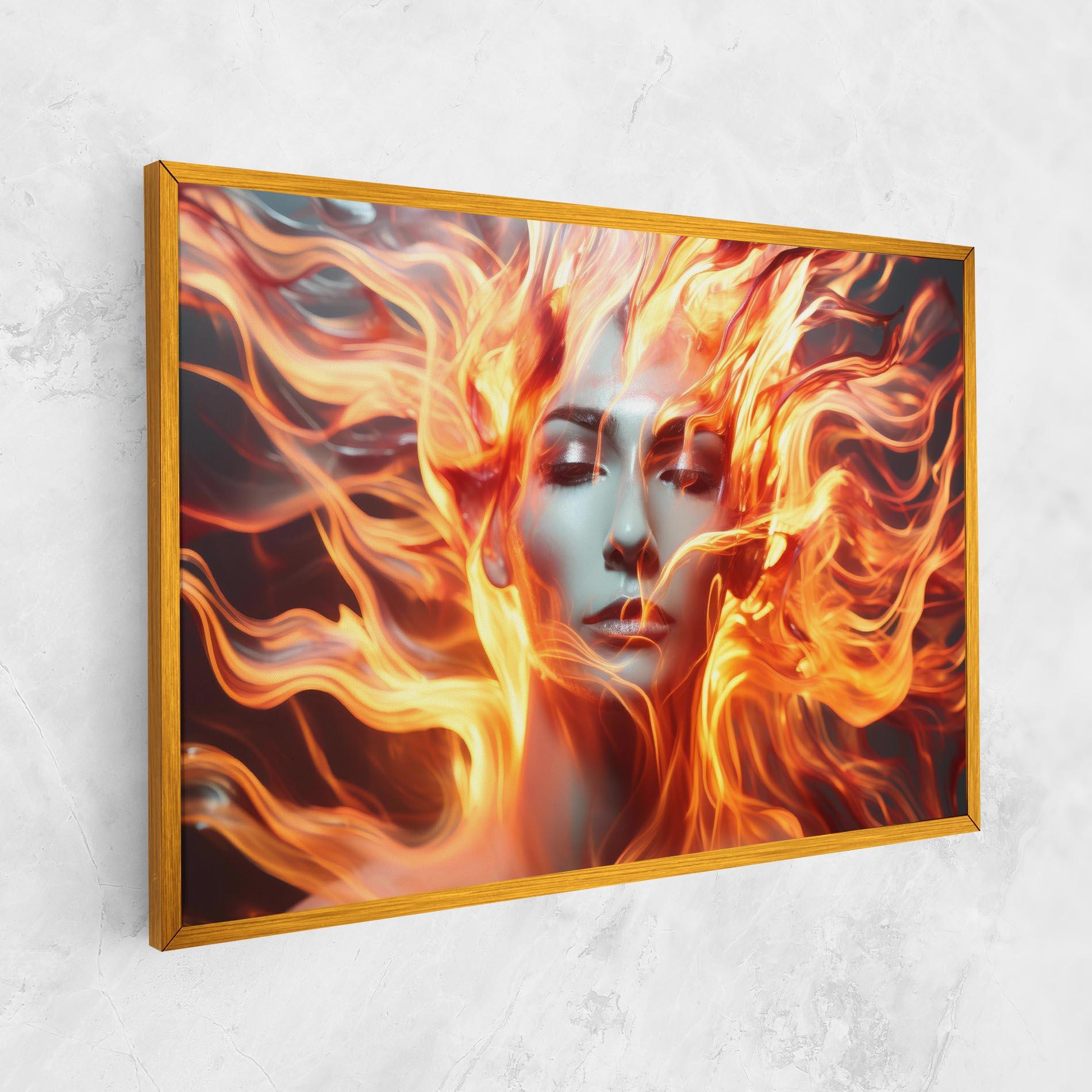 Картина на платно Fire Hair mockup 1