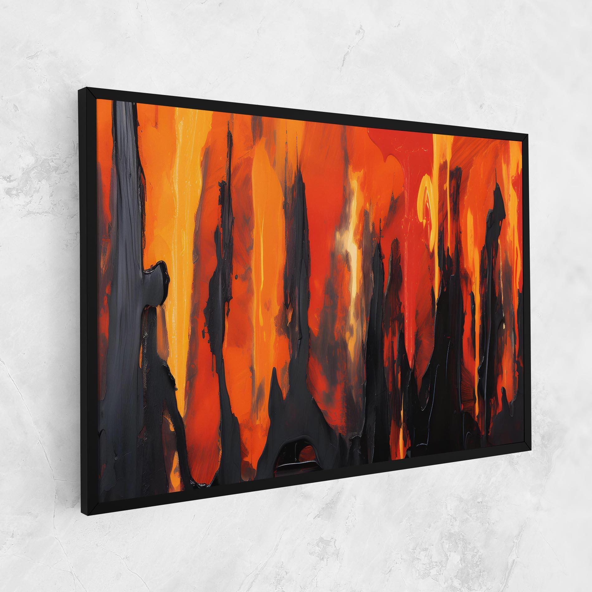 Картина на платно Abstract Fire Art mockup 1