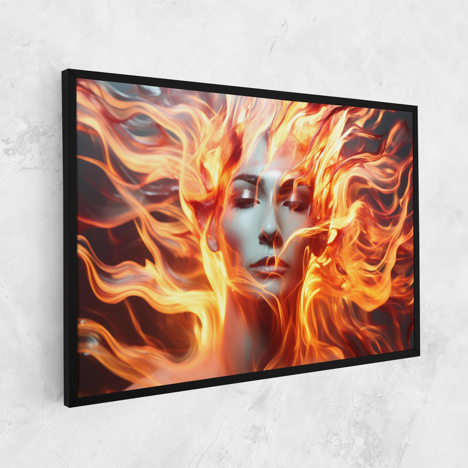 Картина на платно Fire Hair mockup 1
