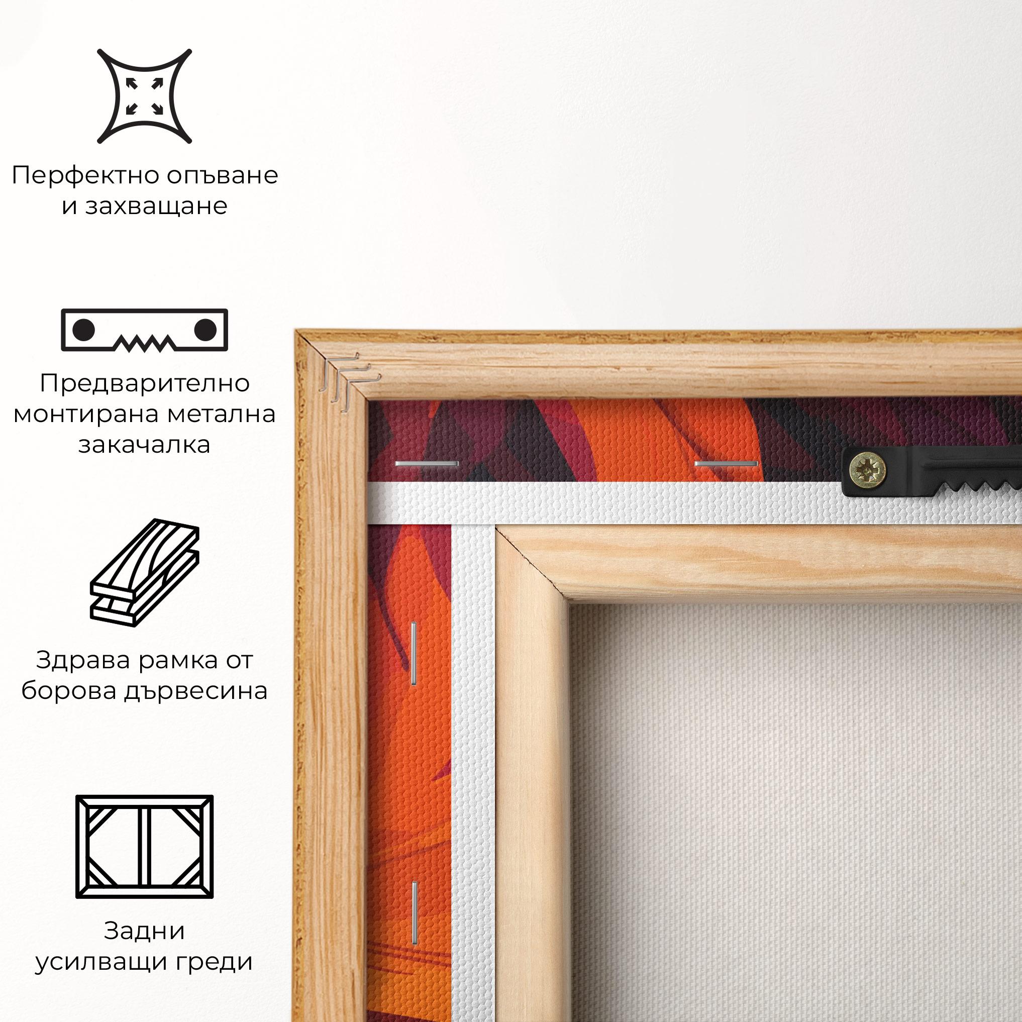 Картина на платно Artistic Fire mockup 5