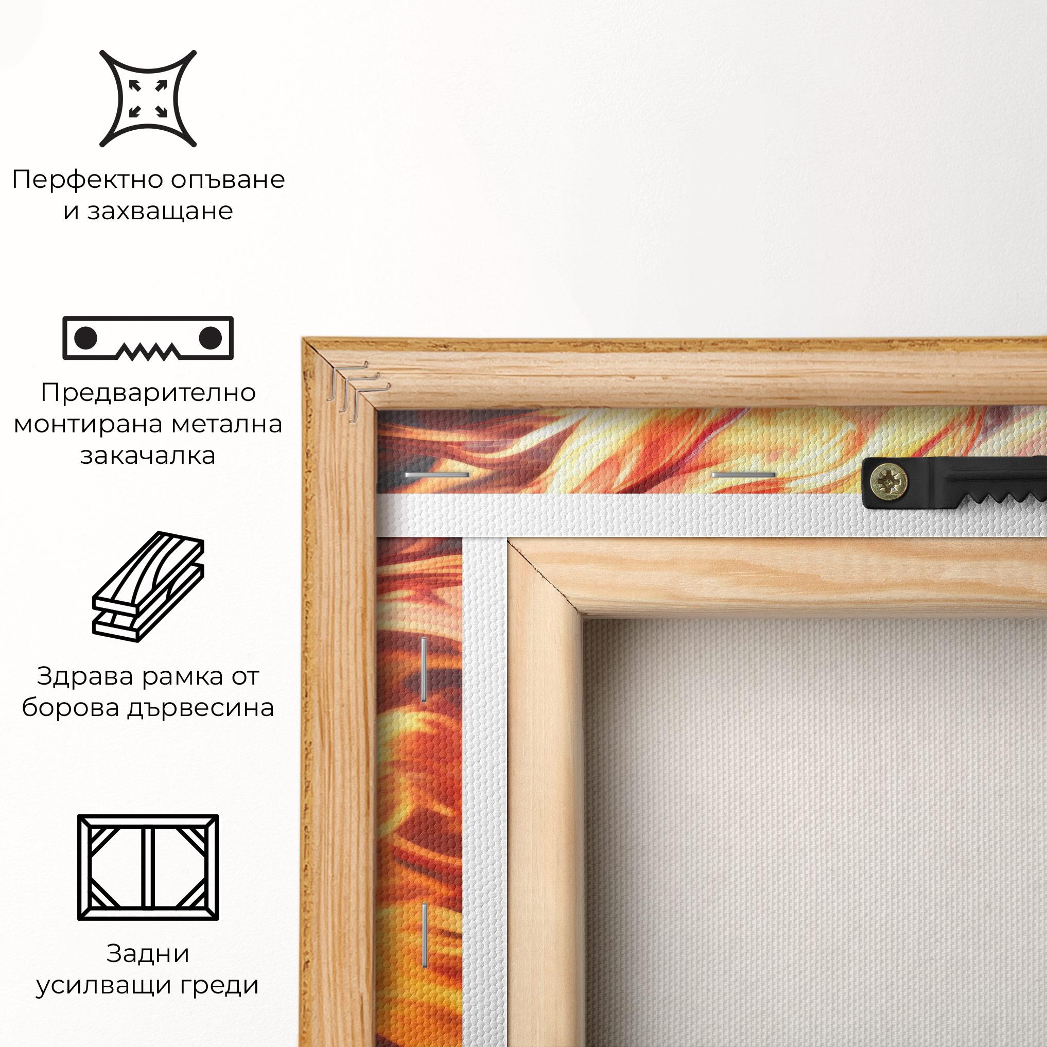 Картина на платно Fire Hair mockup 5