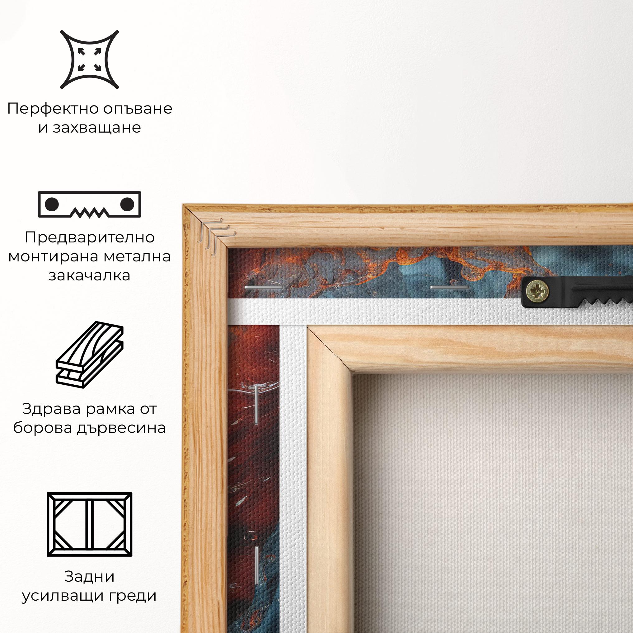 Картина на платно Fire Water mockup 5