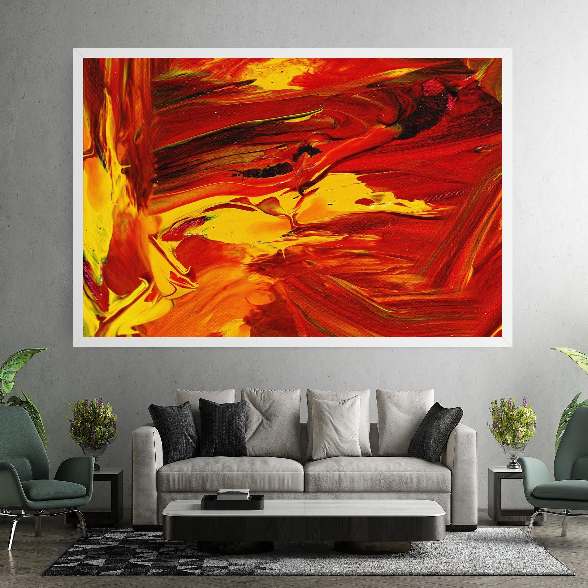 Картина на платно Fire Painting mockup 7