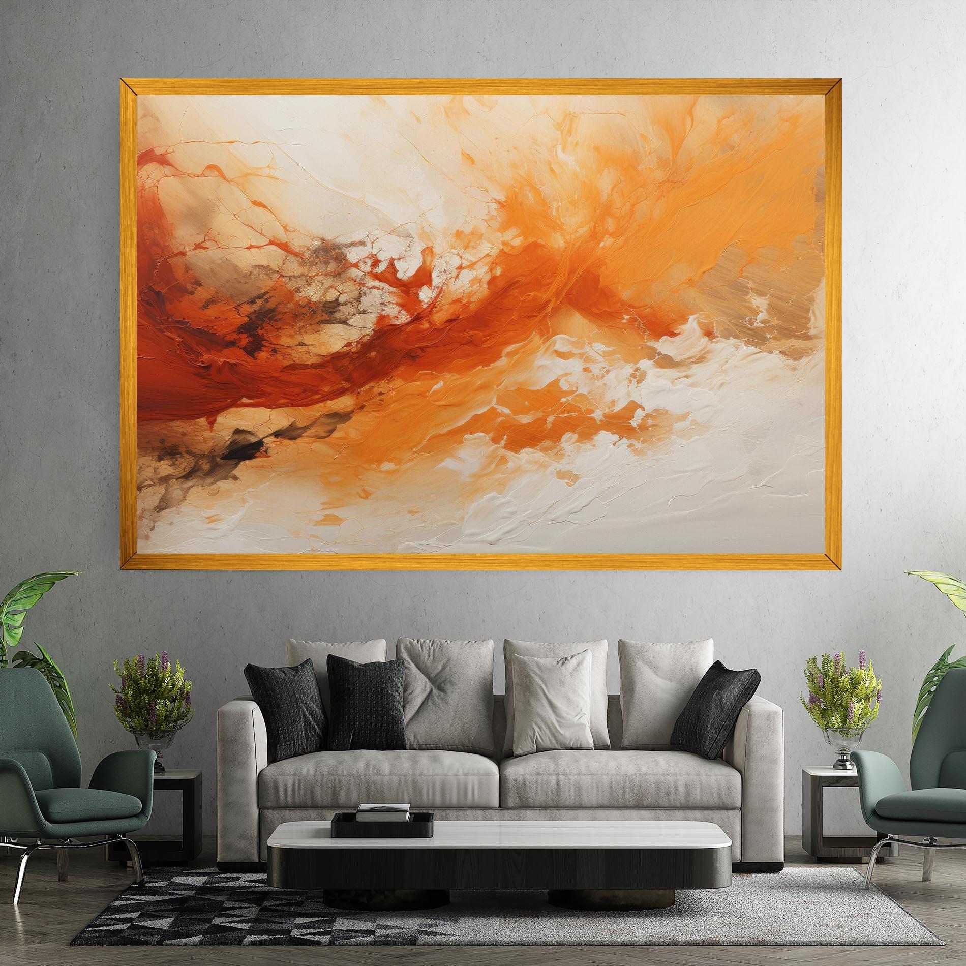 Картина на платно Abstract Fire Painting mockup 7