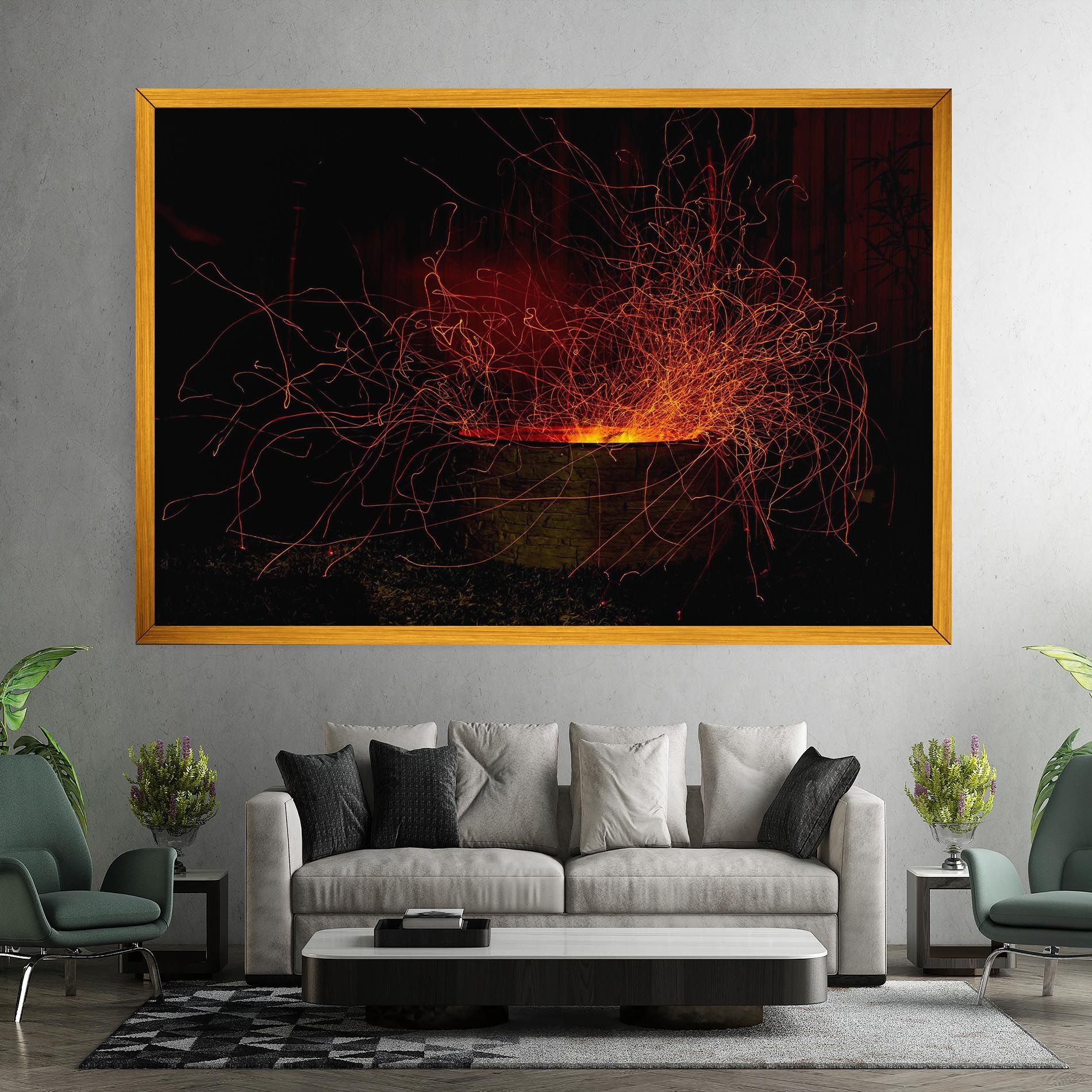 Fire Drawing Effect mockup 7
