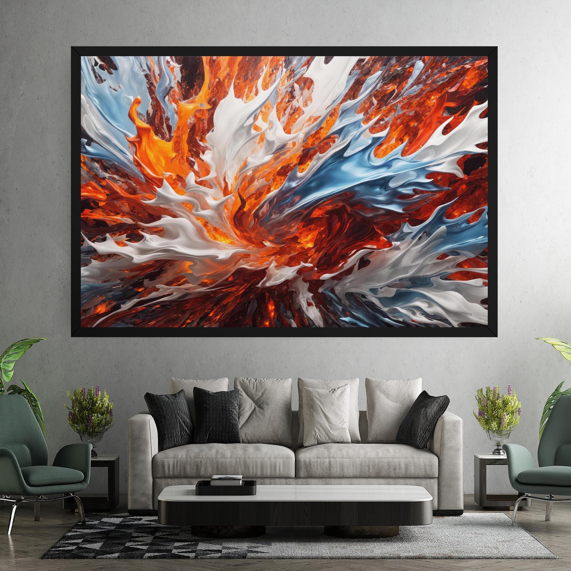 Картина на платно Flame Rase mockup 7