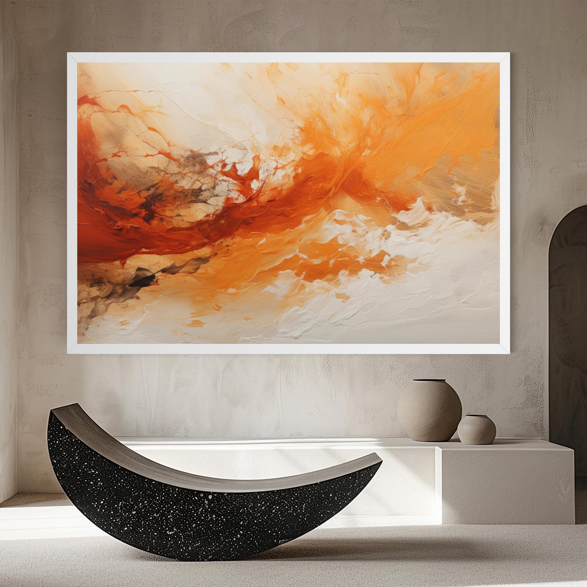 Картина на платно Abstract Fire Painting mockup 8