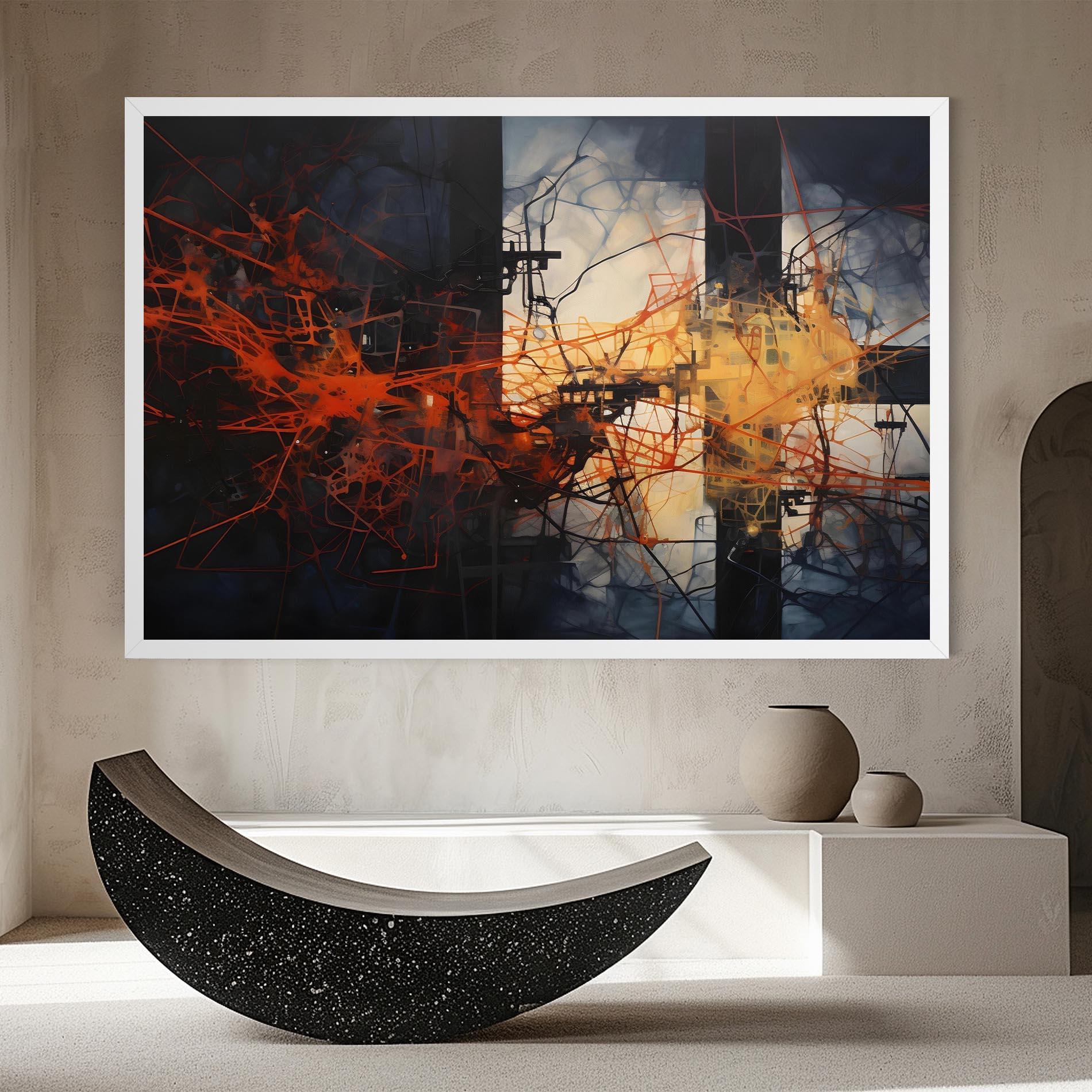 Картина на платно Abstract Fire Style mockup 8