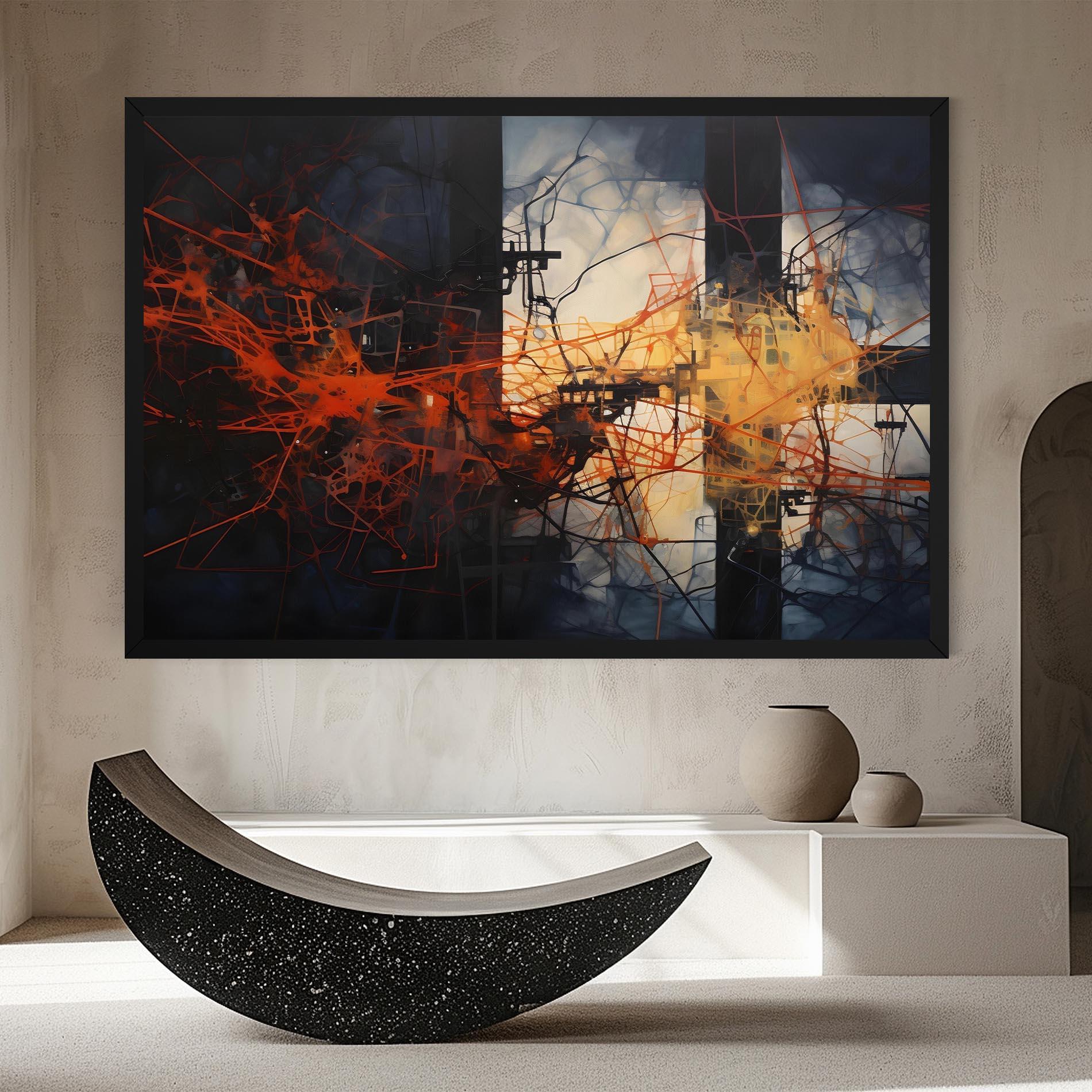 Картина на платно Abstract Fire Style mockup 8