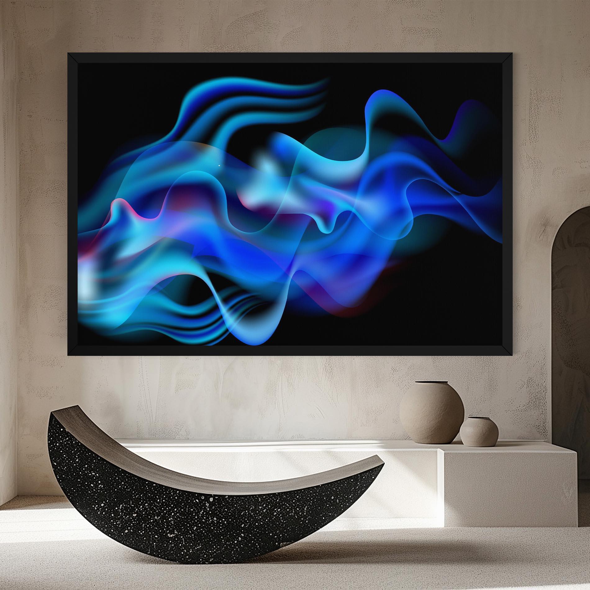 Картина на платно Blue Fire mockup 8