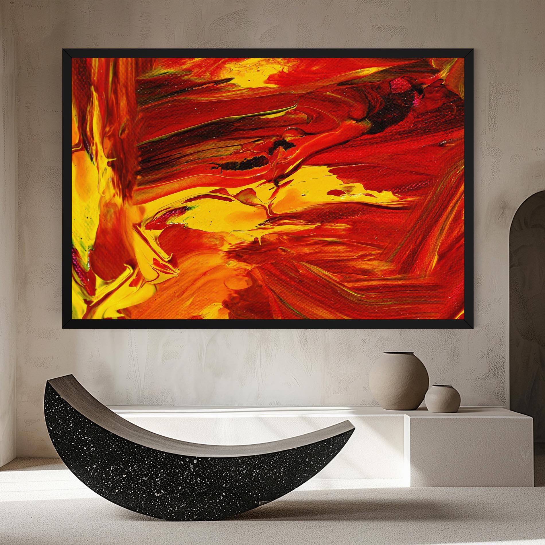 Картина на платно Fire Painting mockup 8