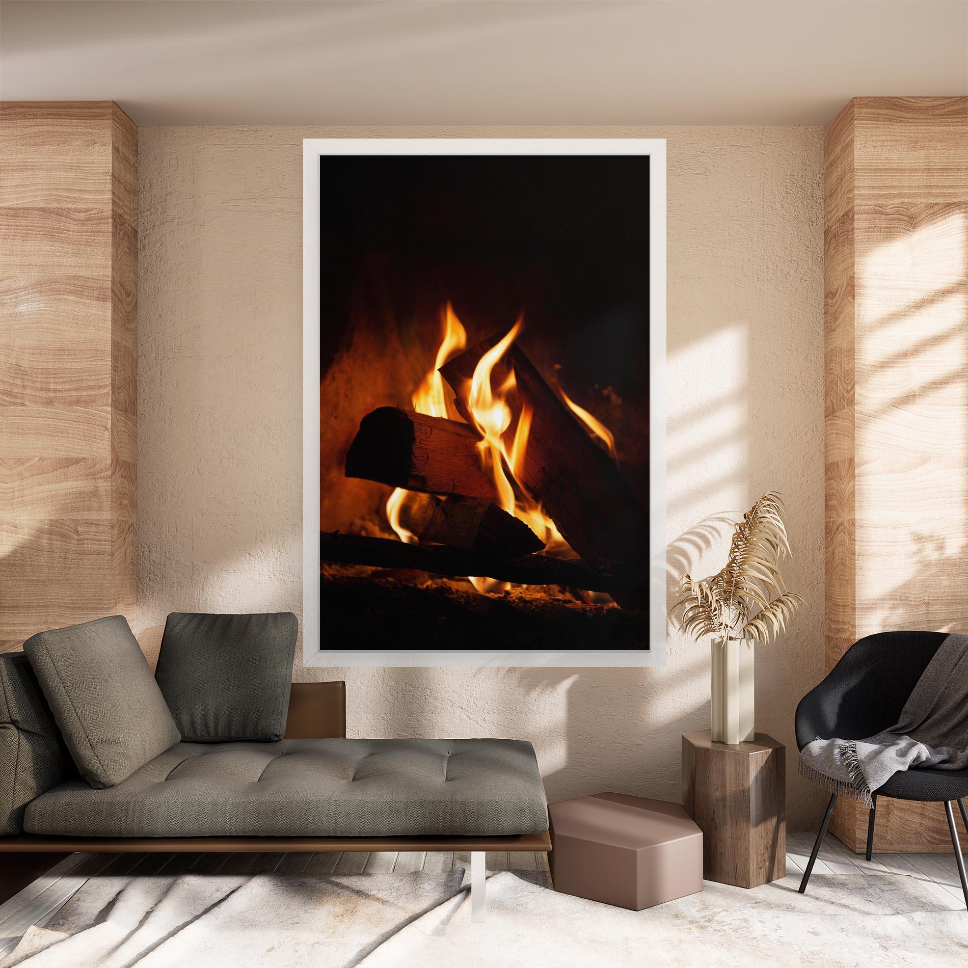 Картина на платно Fire Wood View mockup 8