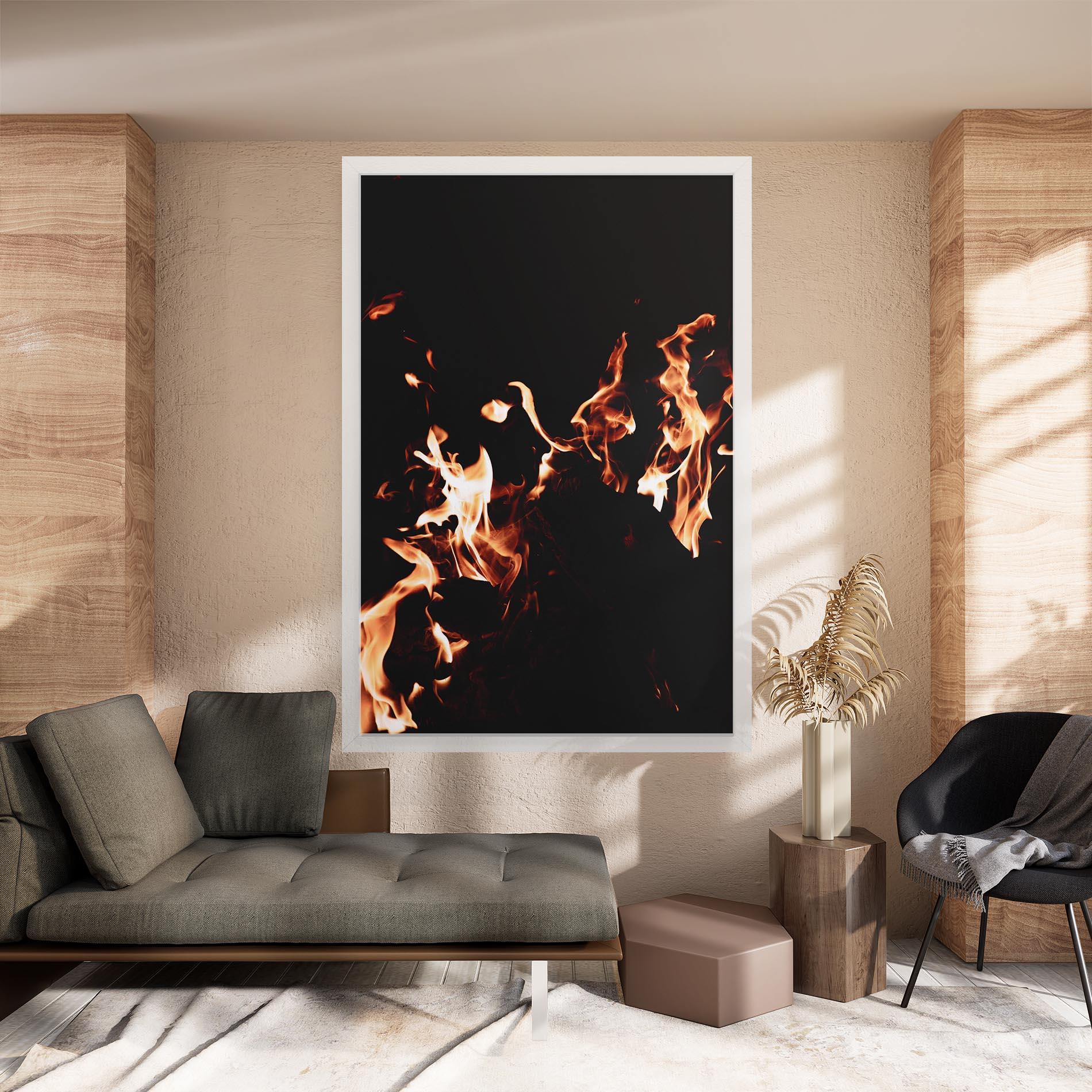 Картина на платно Red Grey Fire mockup 8