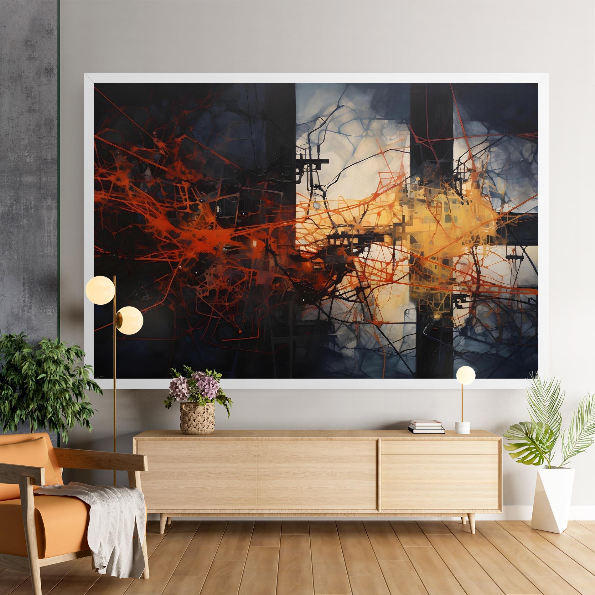 Картина на платно Abstract Fire Style mockup 9