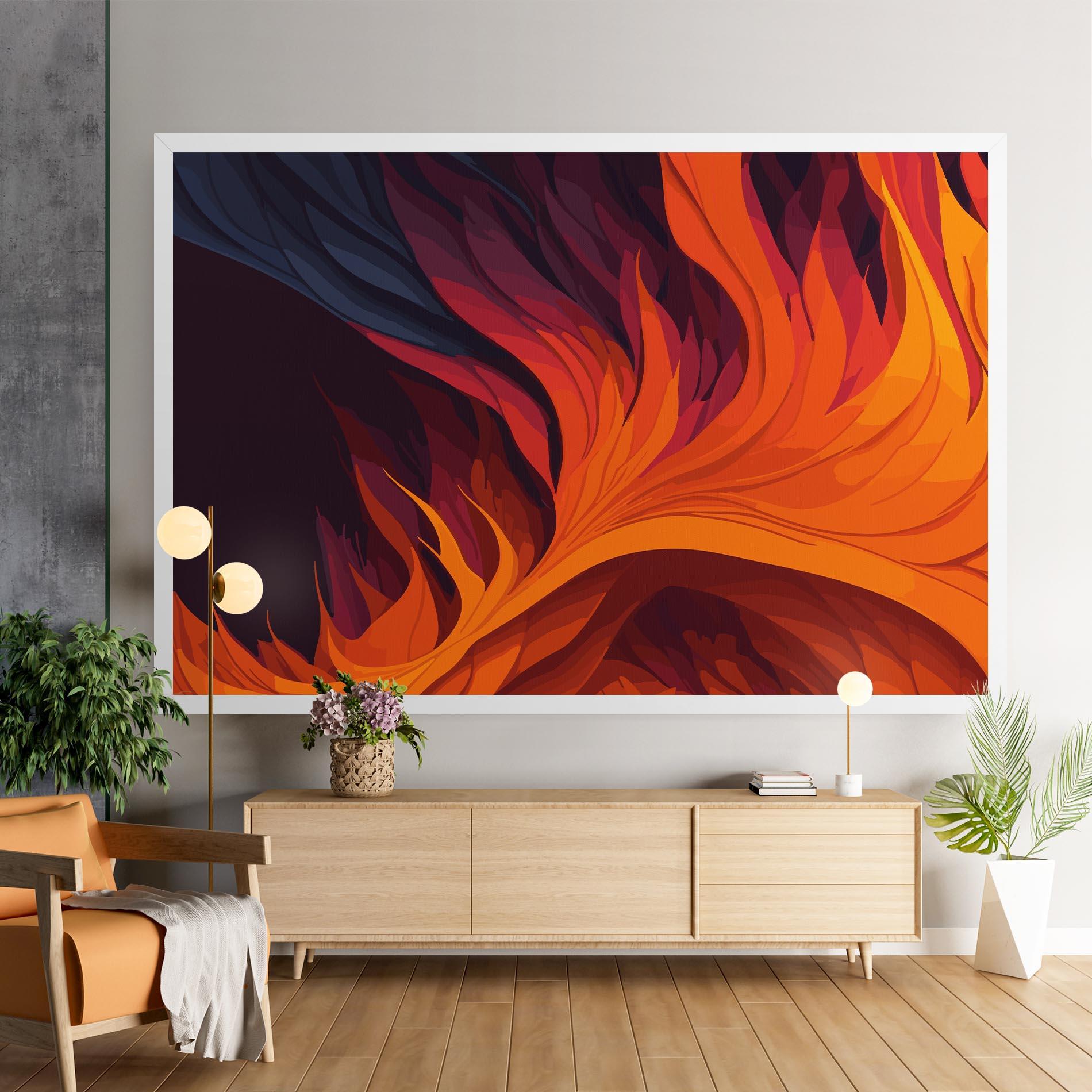 Картина на платно Artistic Fire mockup 9