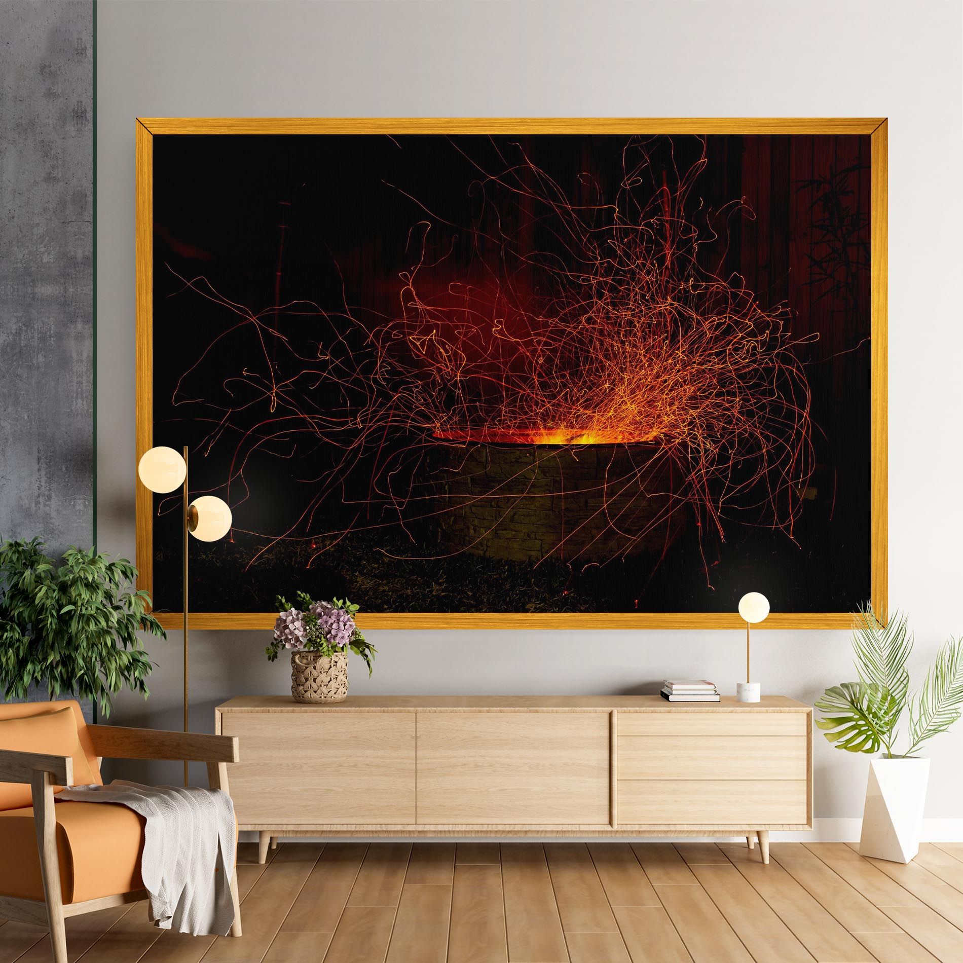 Fire Drawing Effect mockup 9