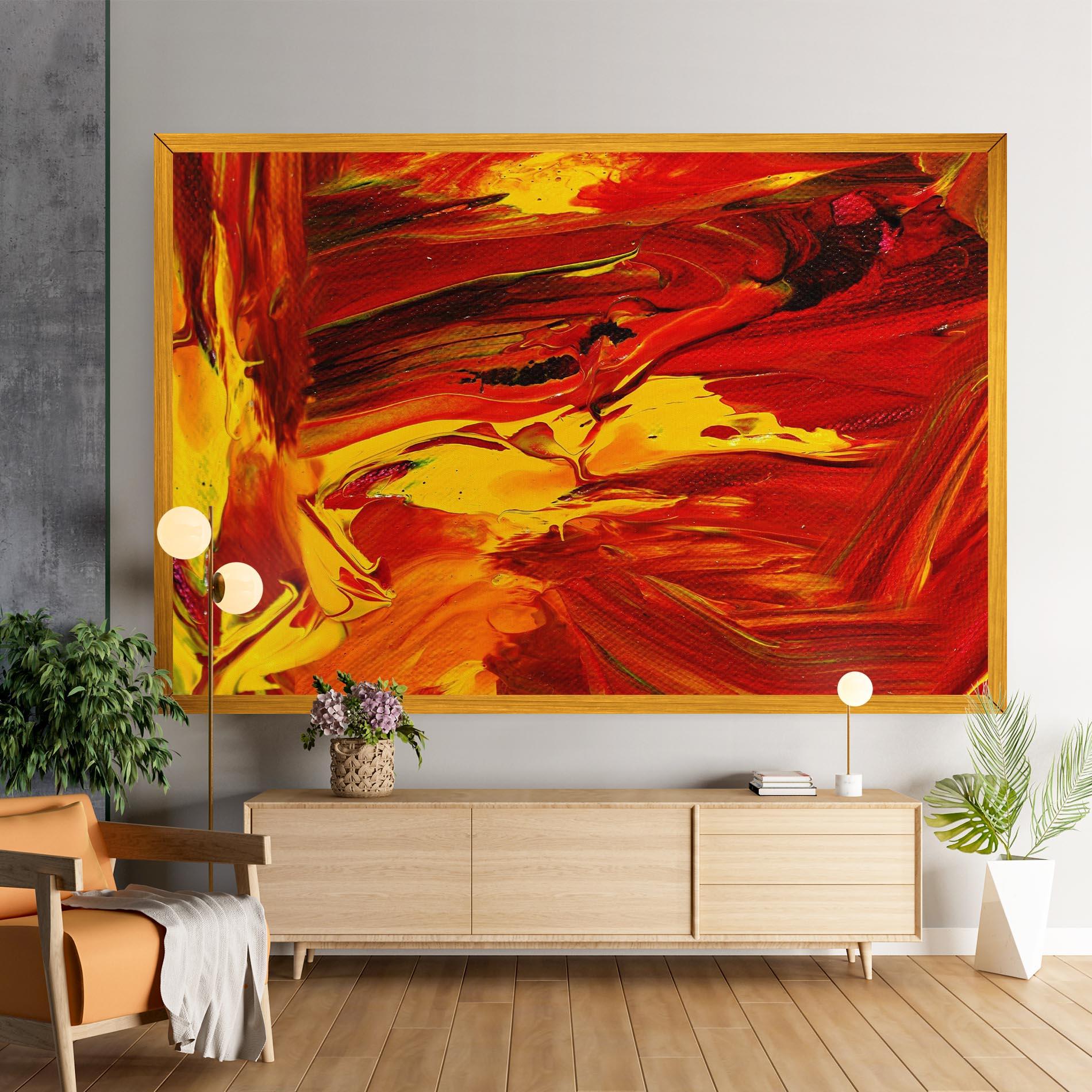 Картина на платно Fire Painting mockup 9