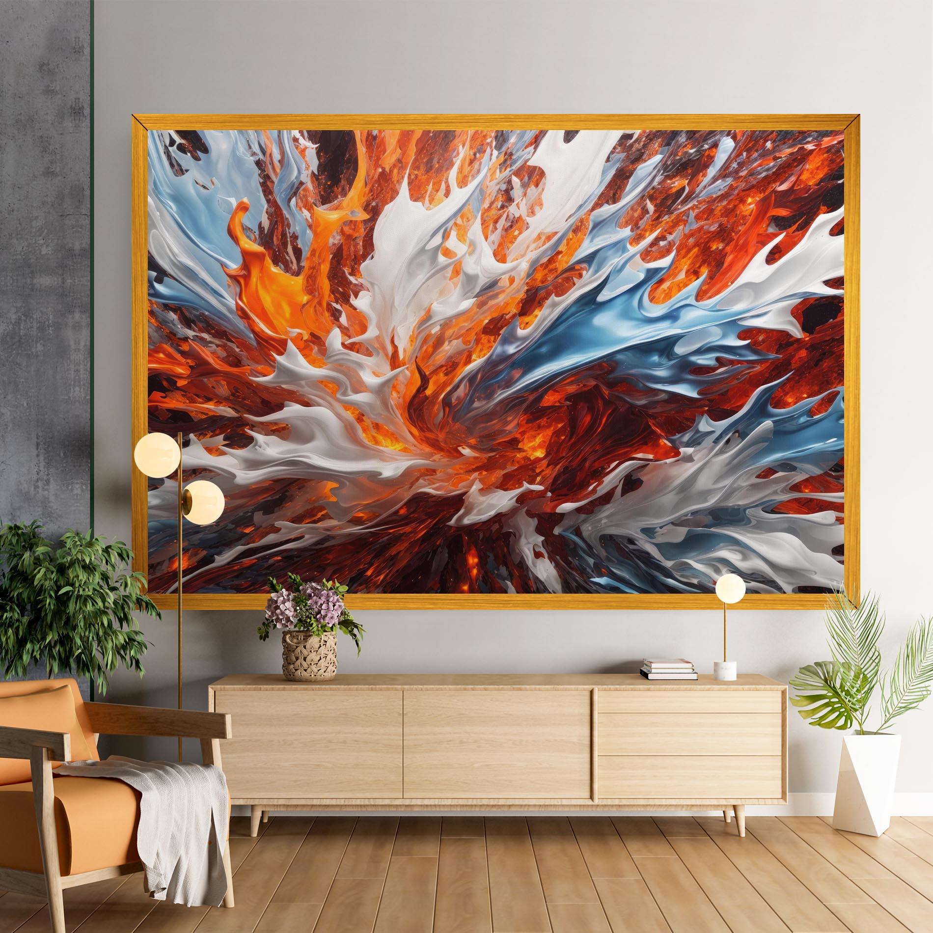 Картина на платно Flame Rase mockup 9