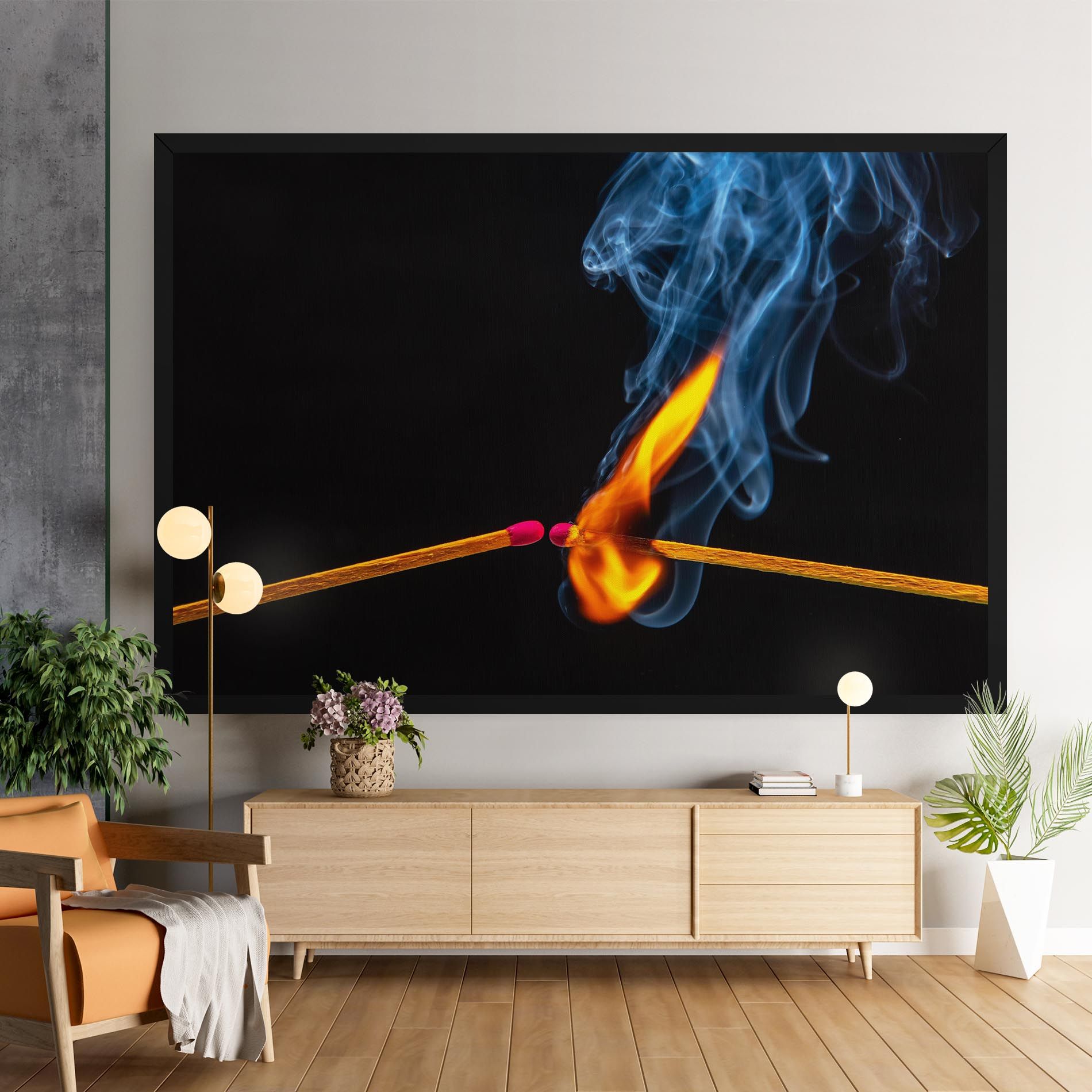 Burning Smoking Match mockup 9