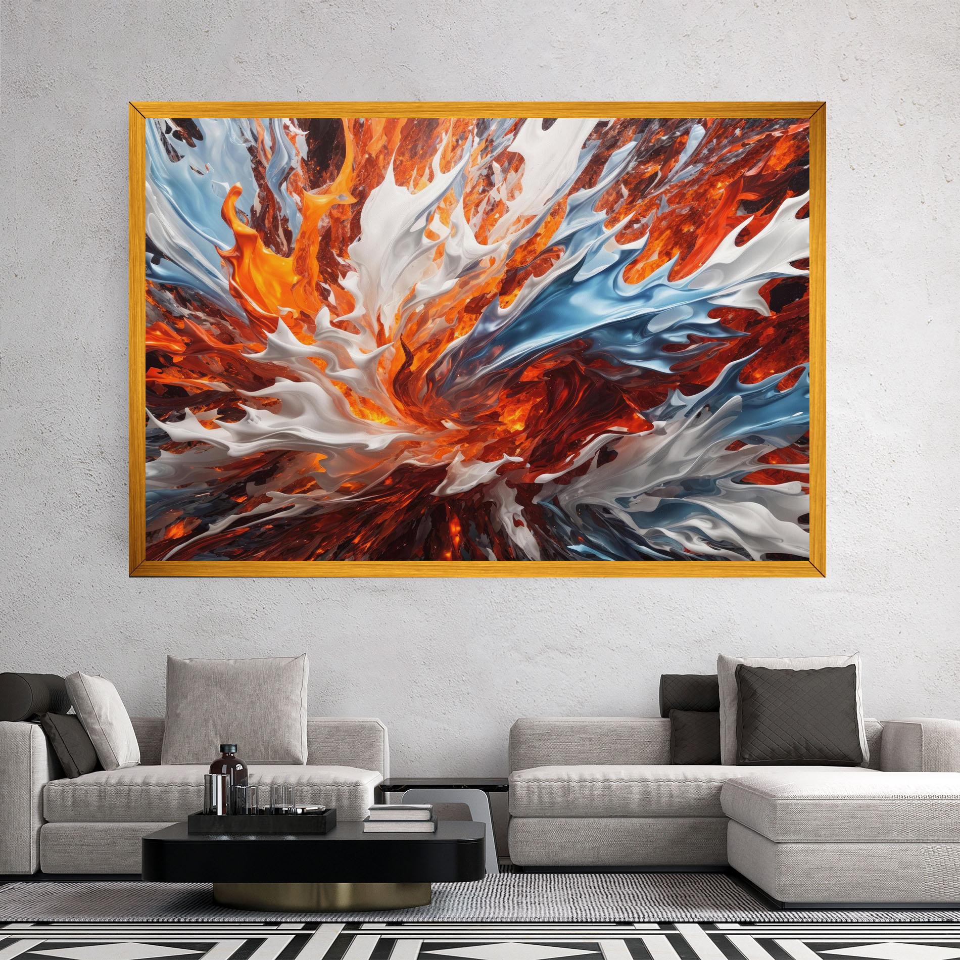 Картина на платно Flame Rase mockup 2