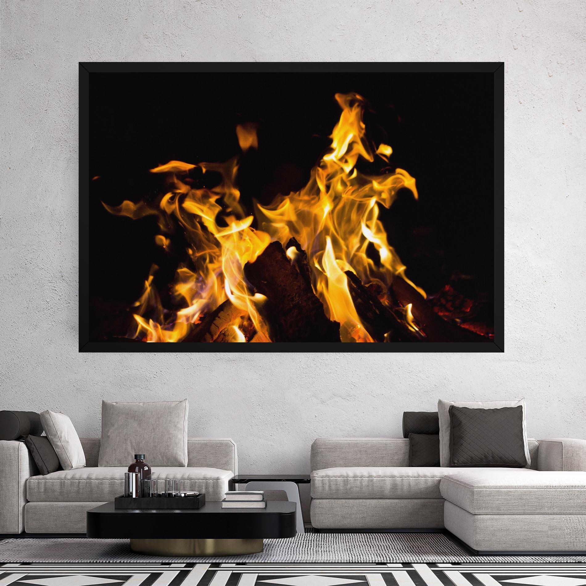 Картина на платно Fire Dance mockup 2