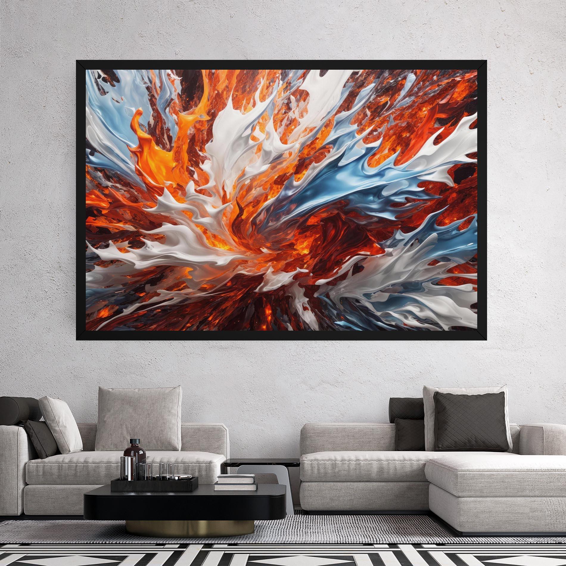 Картина на платно Flame Rase mockup 2