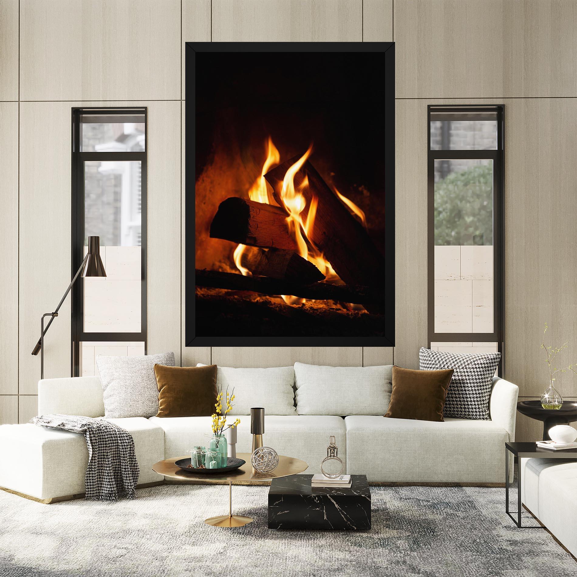 Картина на платно Fire Wood View mockup 2