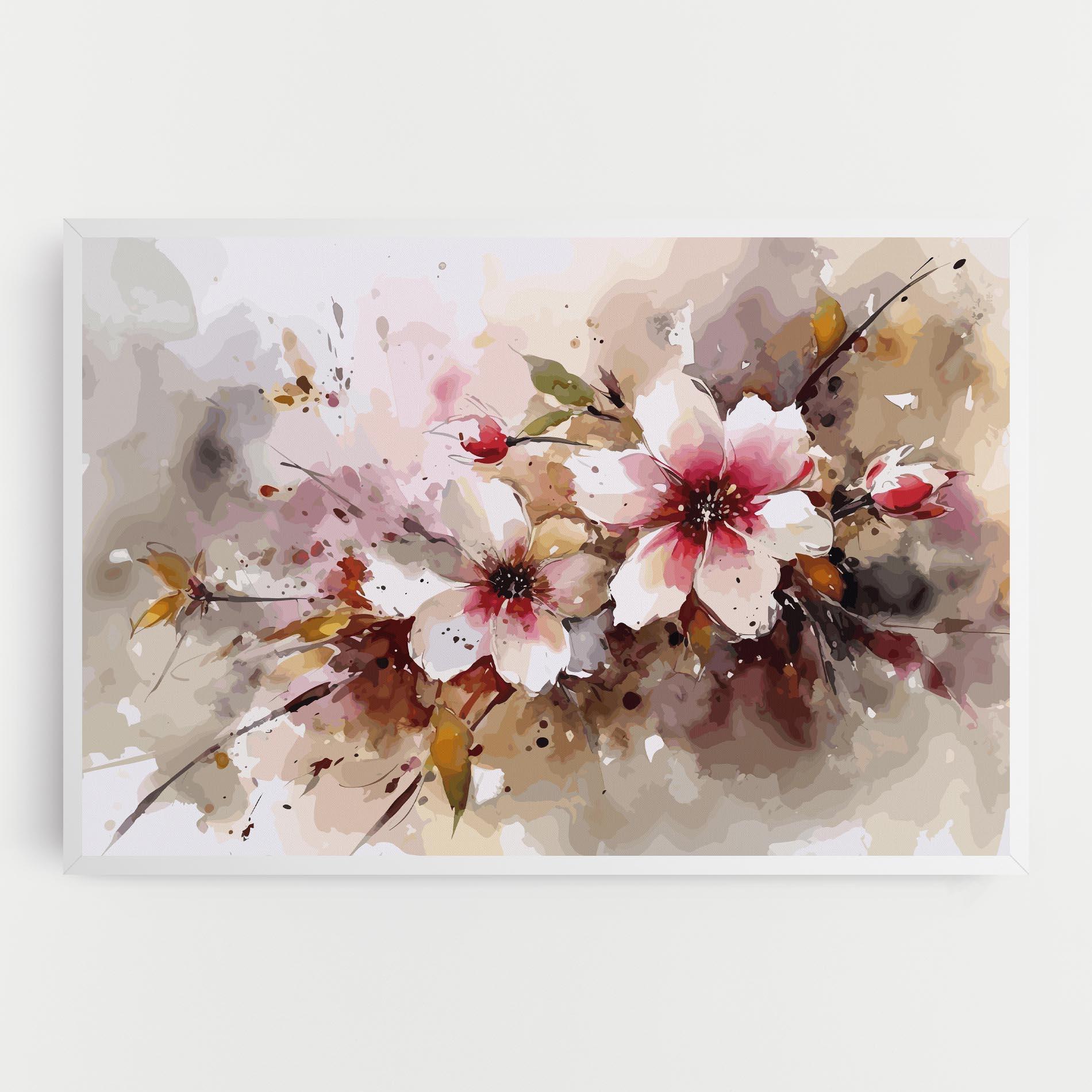 Картина на платно Beautiful Cherry Flower mockup 0